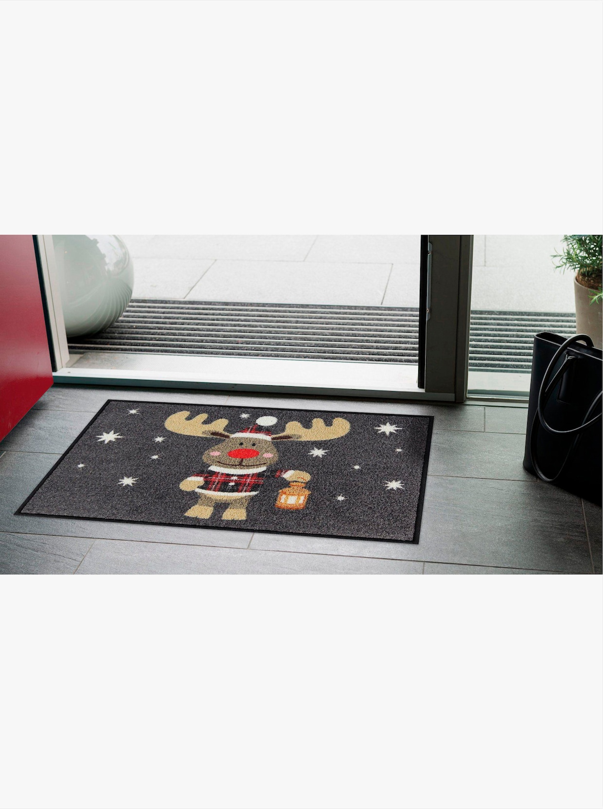 Salonloewe Fußmatte - anthrazit-bedruckt