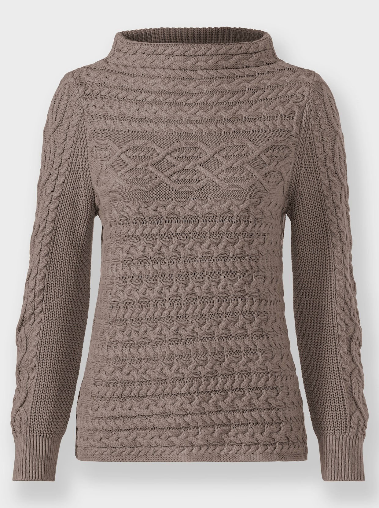 Pullover met lange mouwen - taupe