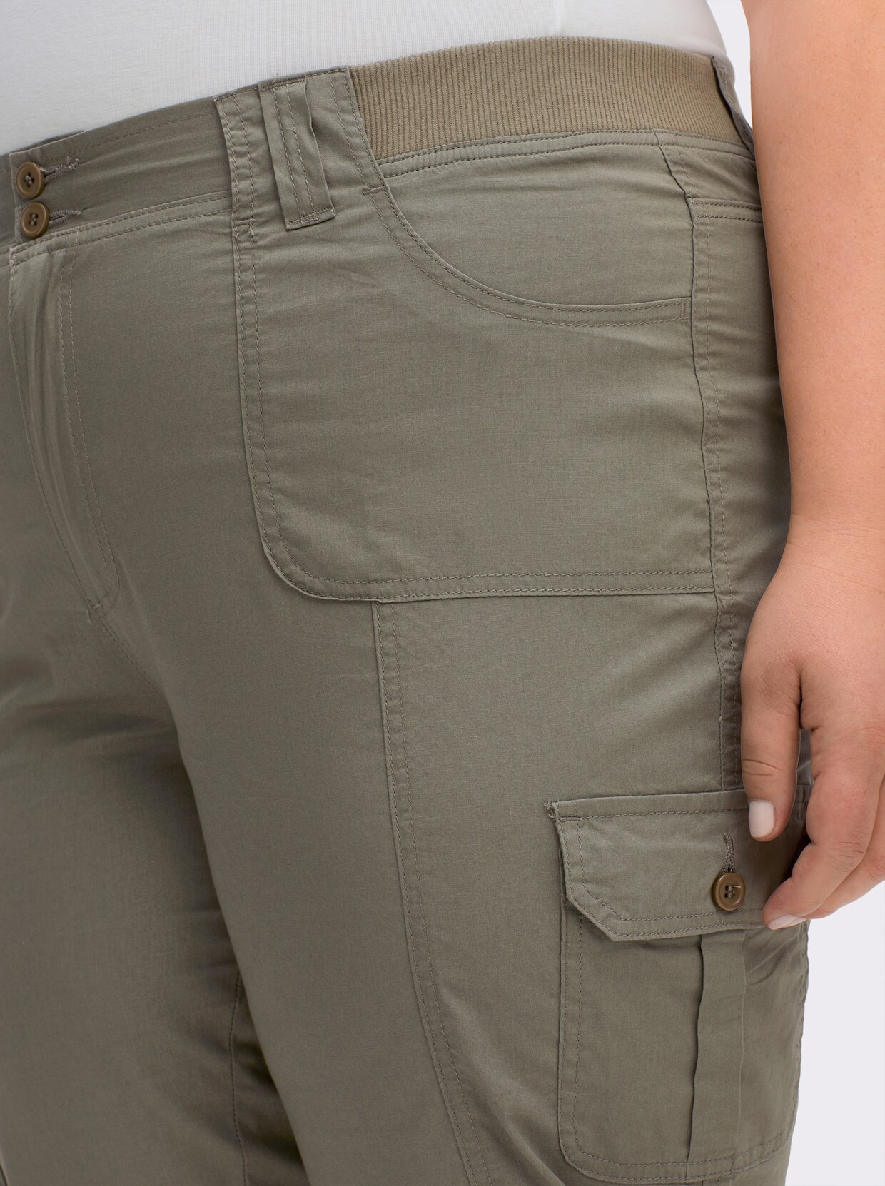 Caprihose - hellkhaki
