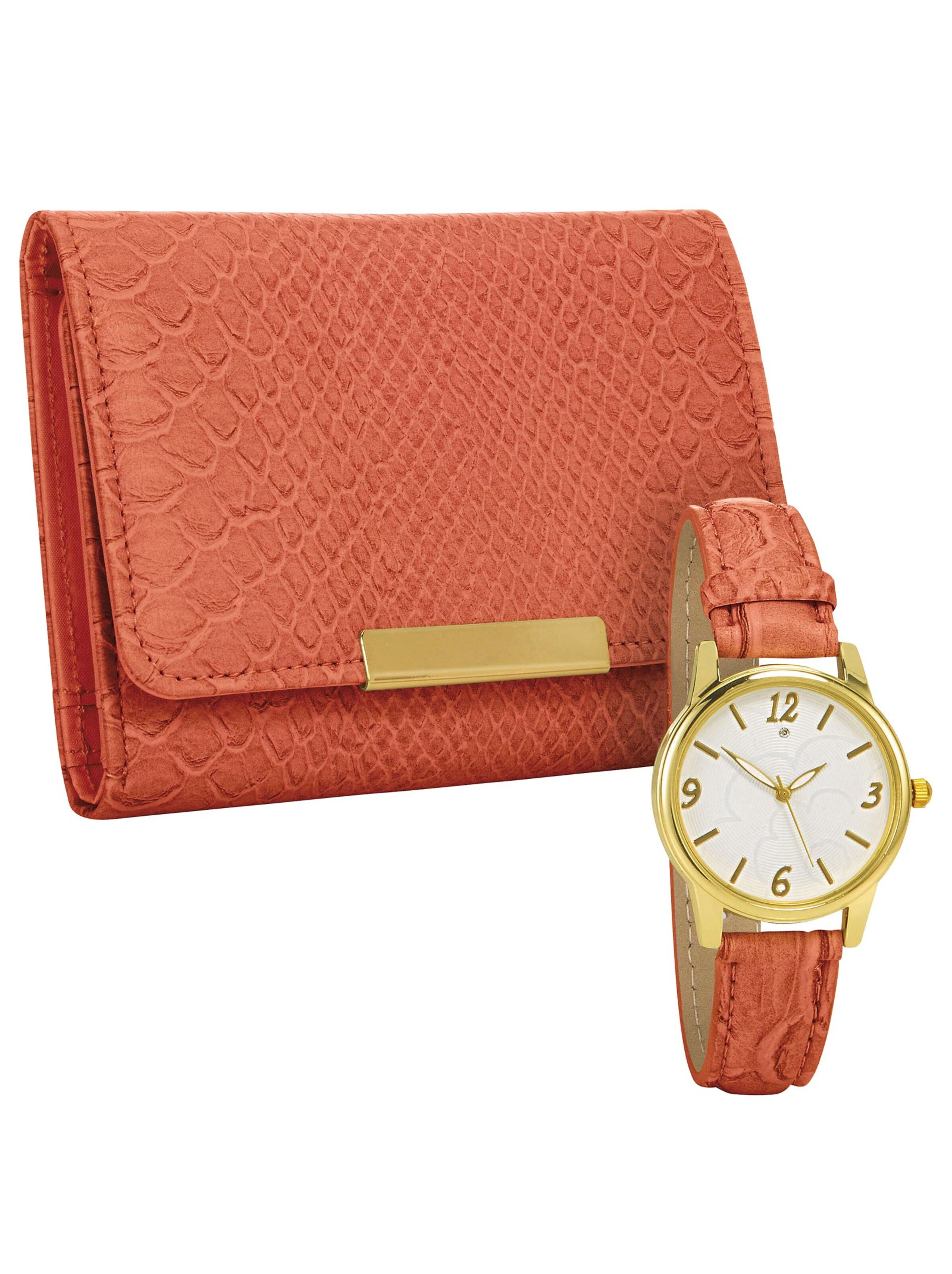 Geldbörse + Uhr - orange