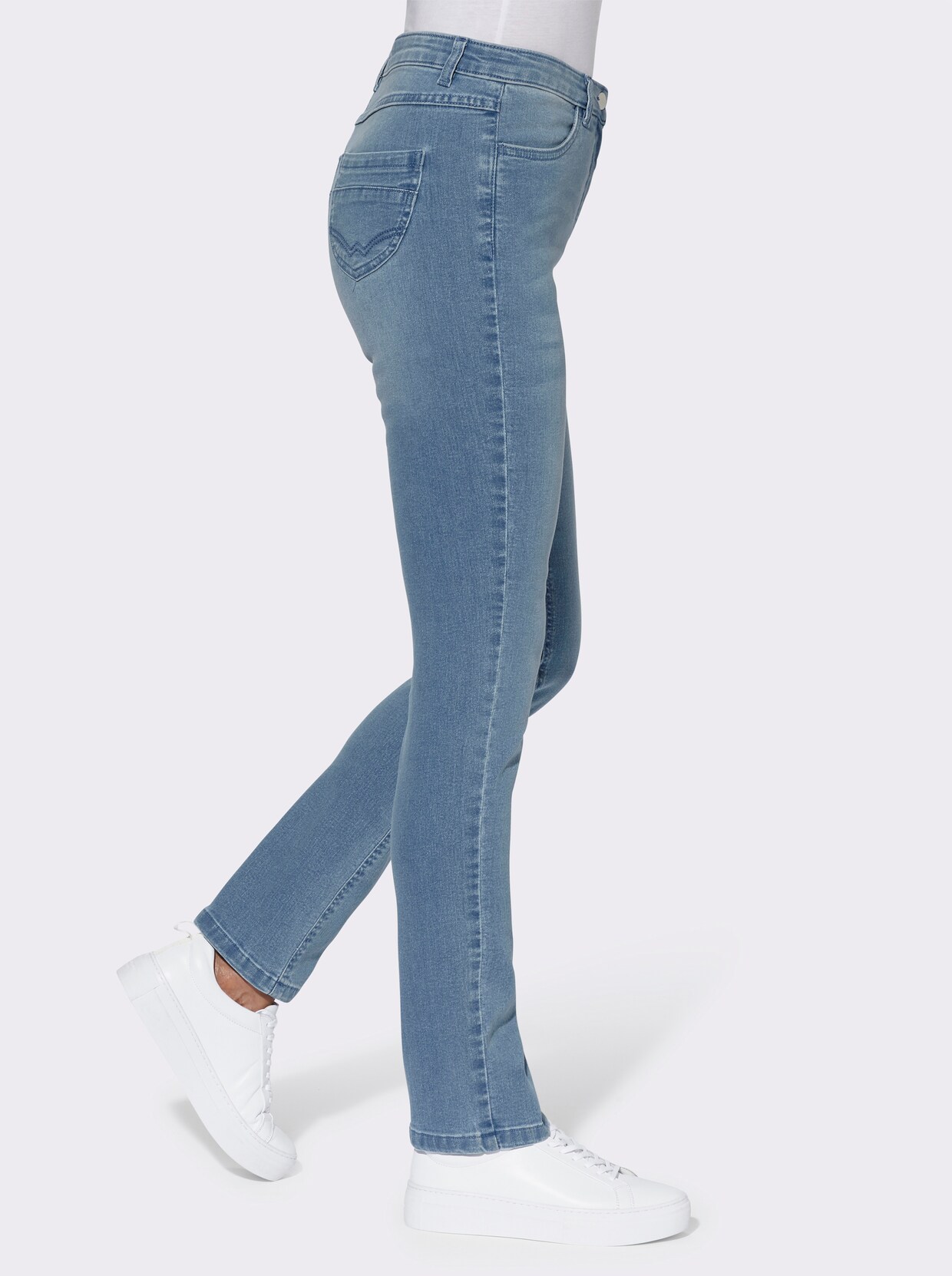 jeans - blue-bleached