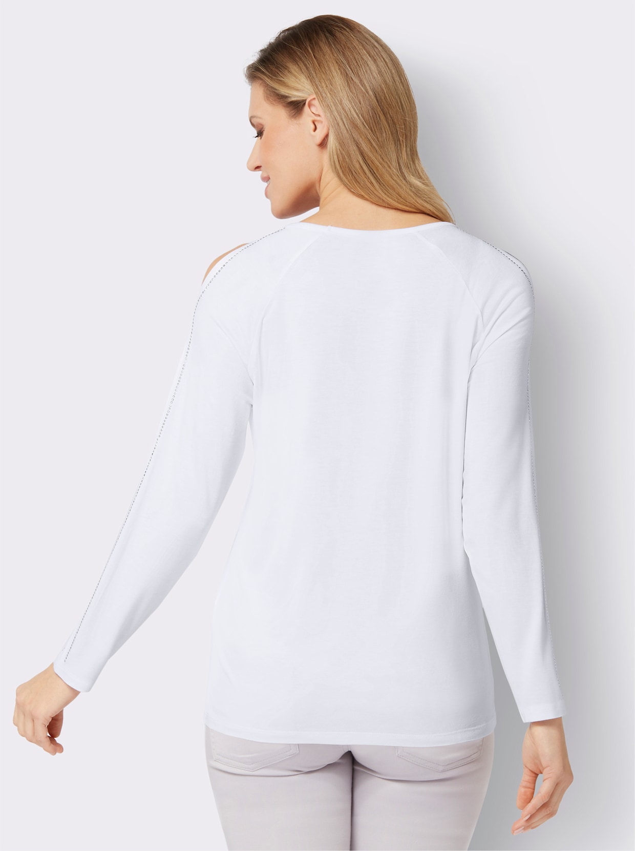 Langarmshirt - weiss