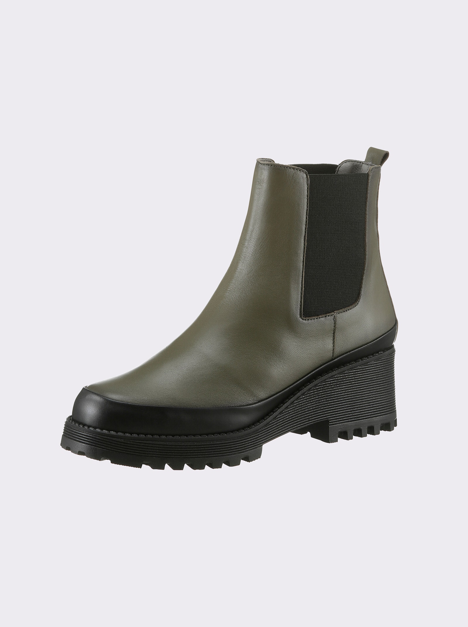 heine Stiefelette - khaki-schwarz