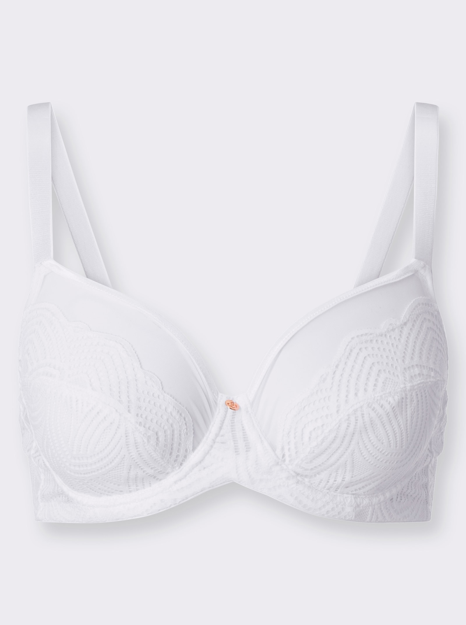wäschepur Soutien-gorge à armatures avec bretelles brillantes - blanc
