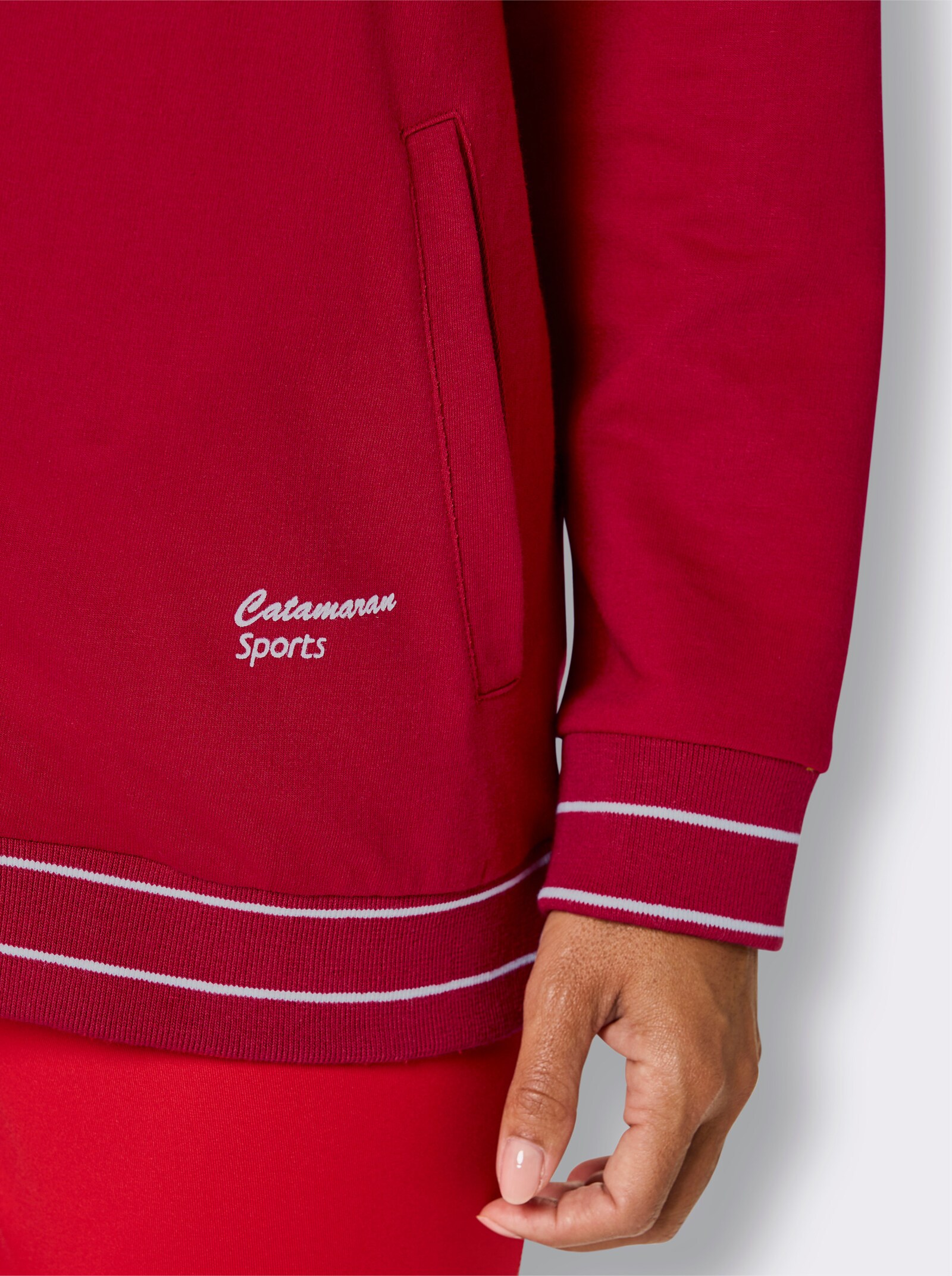 Catamaran Sports Sweatjacke mit Kapuze - rot