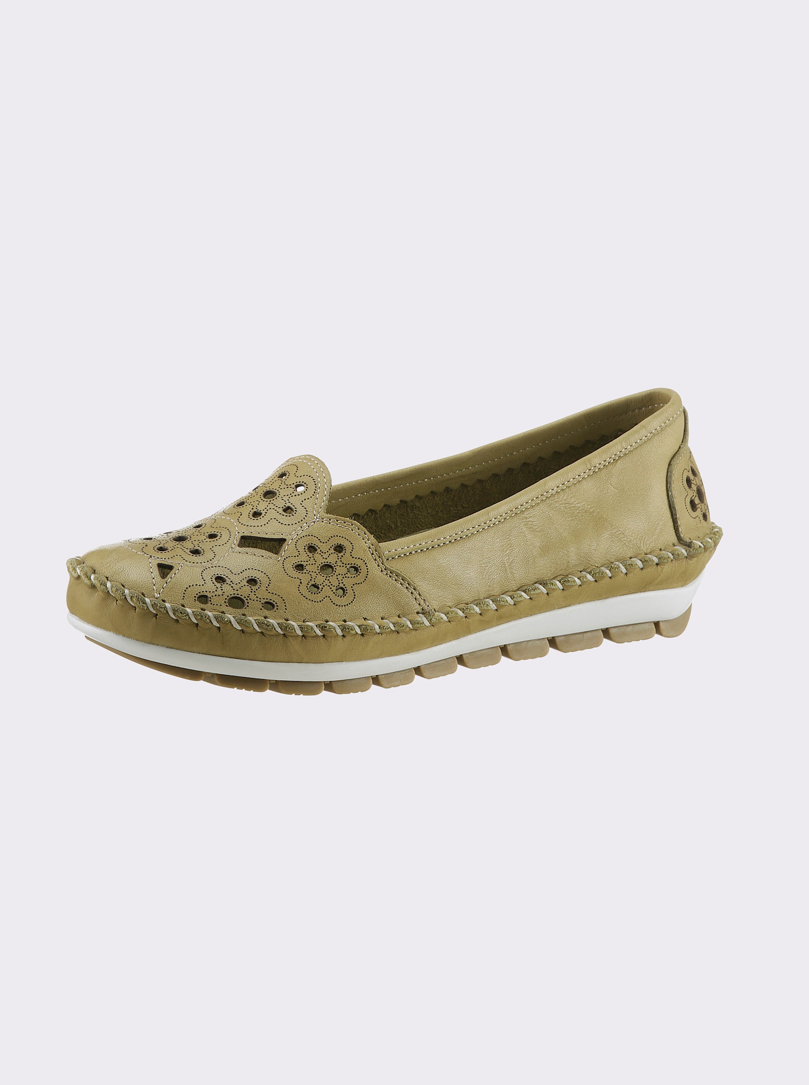 Gemini Slipper mit Wechselfussbett - pistazie
