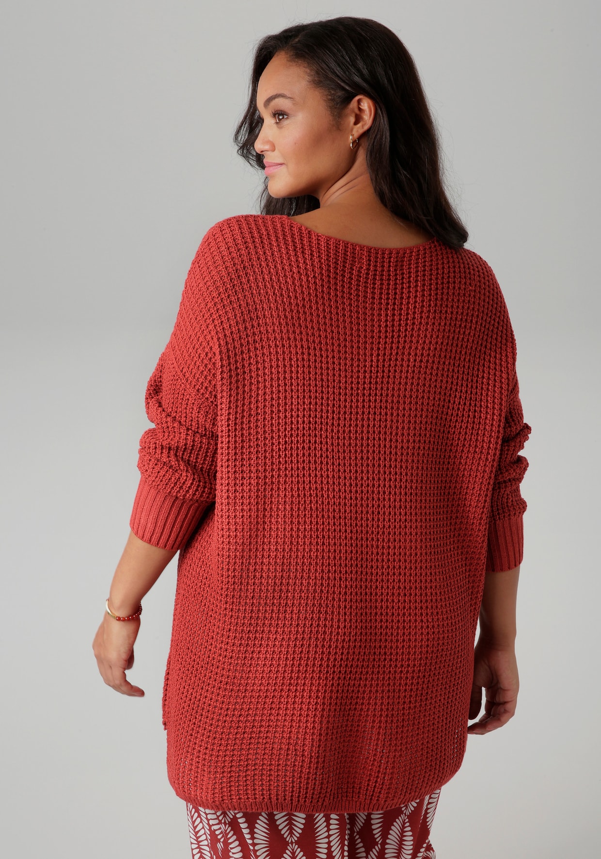 Aniston PLUS Strickpullover - rostrot