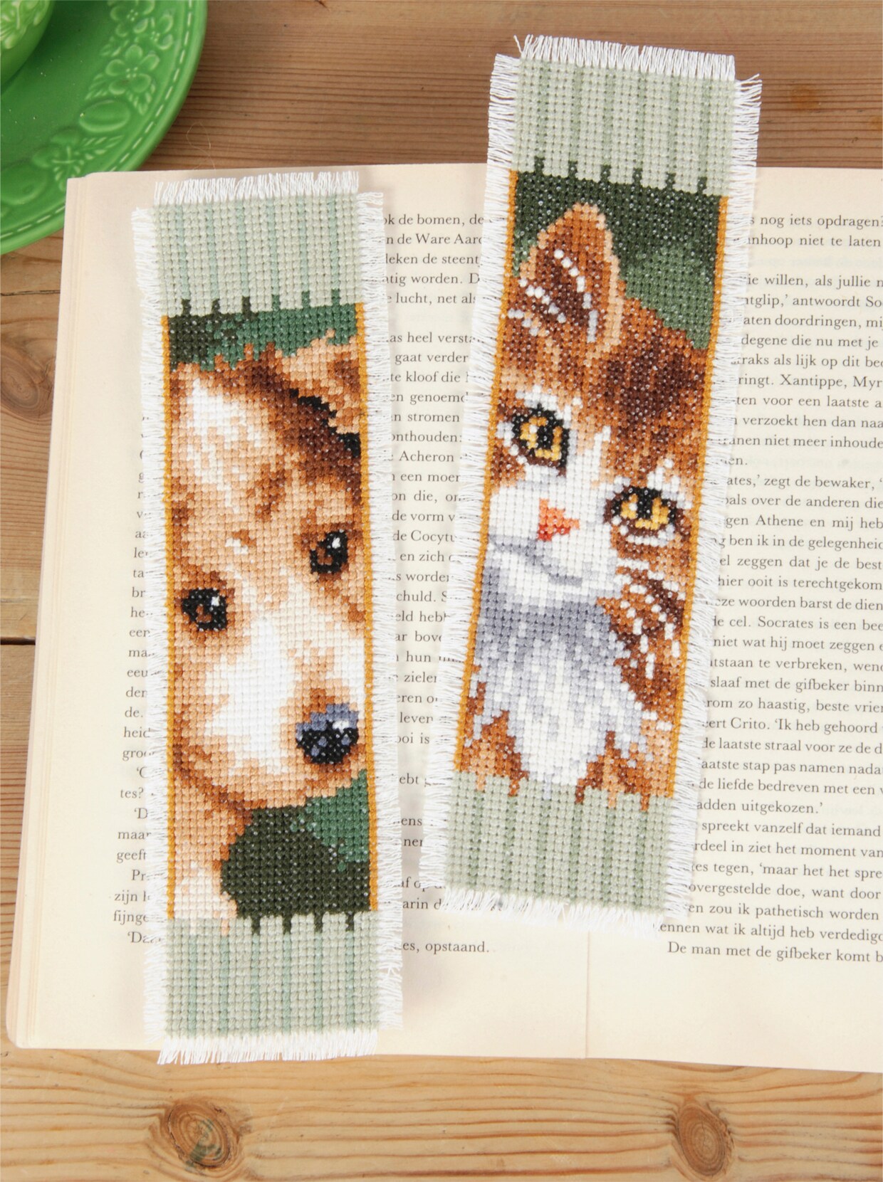 Lesezeichen - Hund + Katze