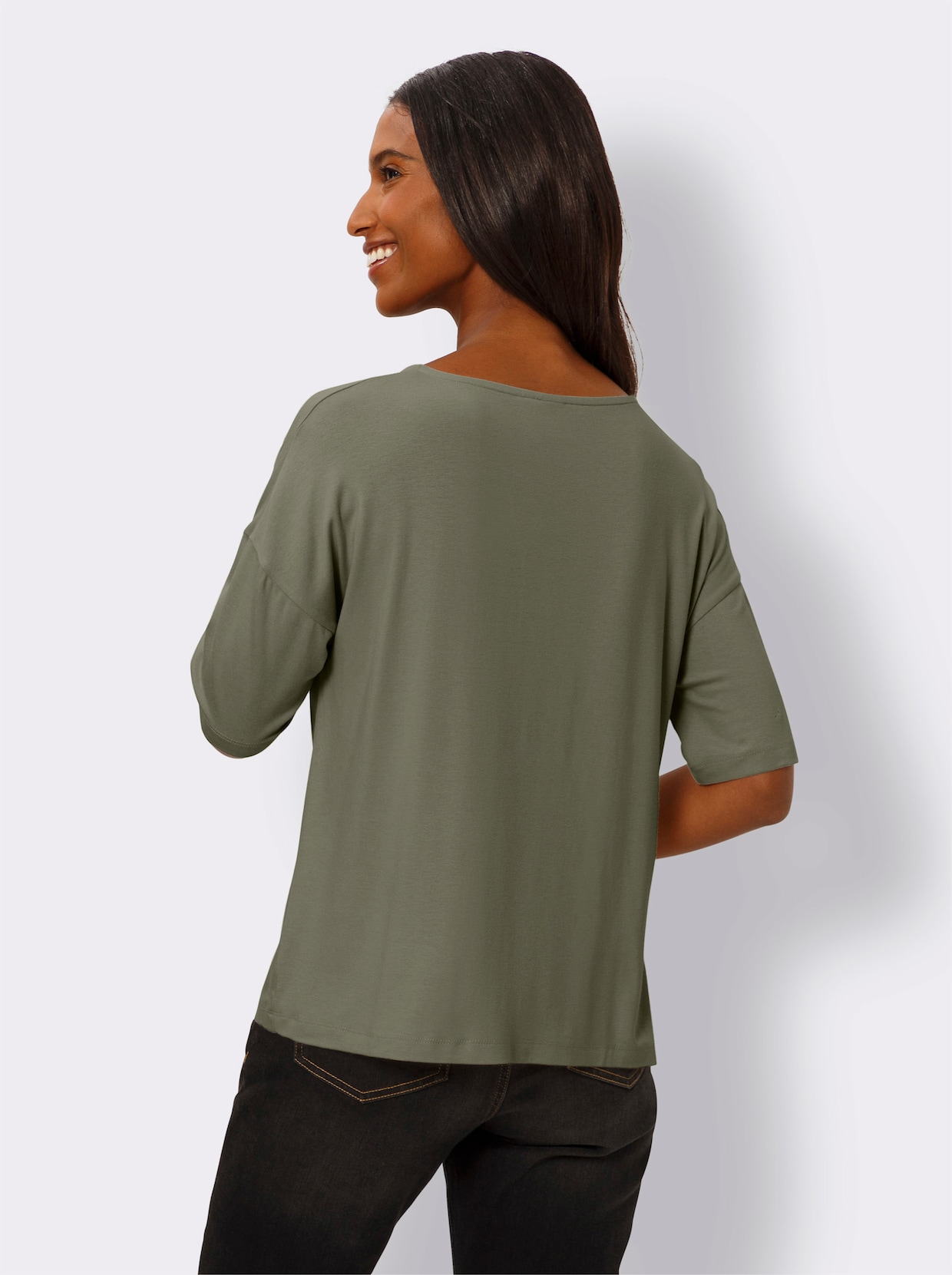 heine Shirt met korte mouwen - kaki