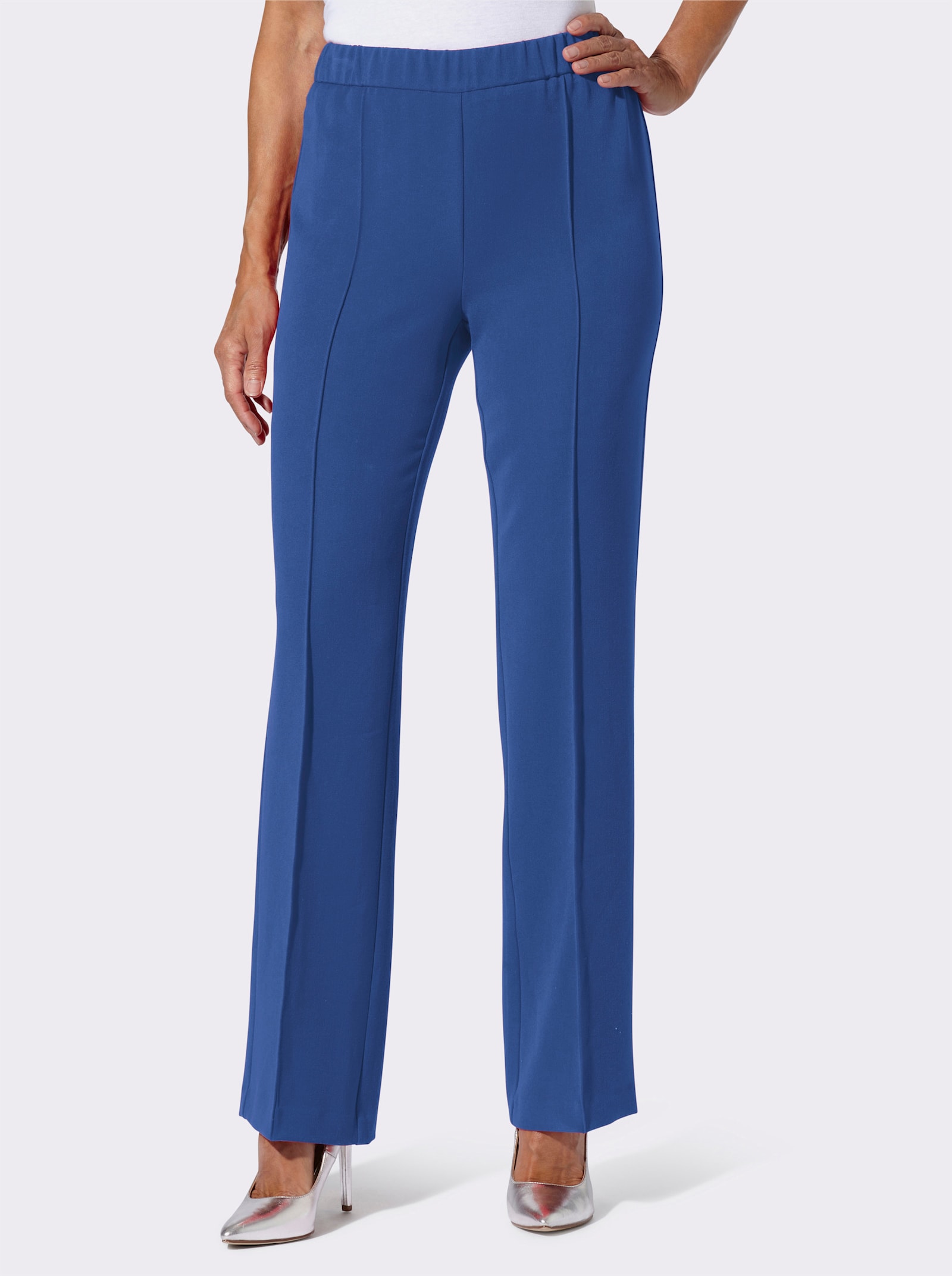 Anzughose mit Dehnbund - royalblau