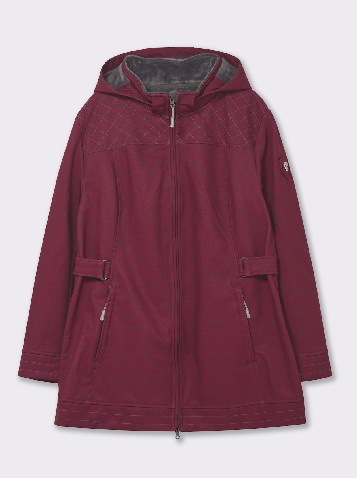 Softshelljacke - himbeer-meliert