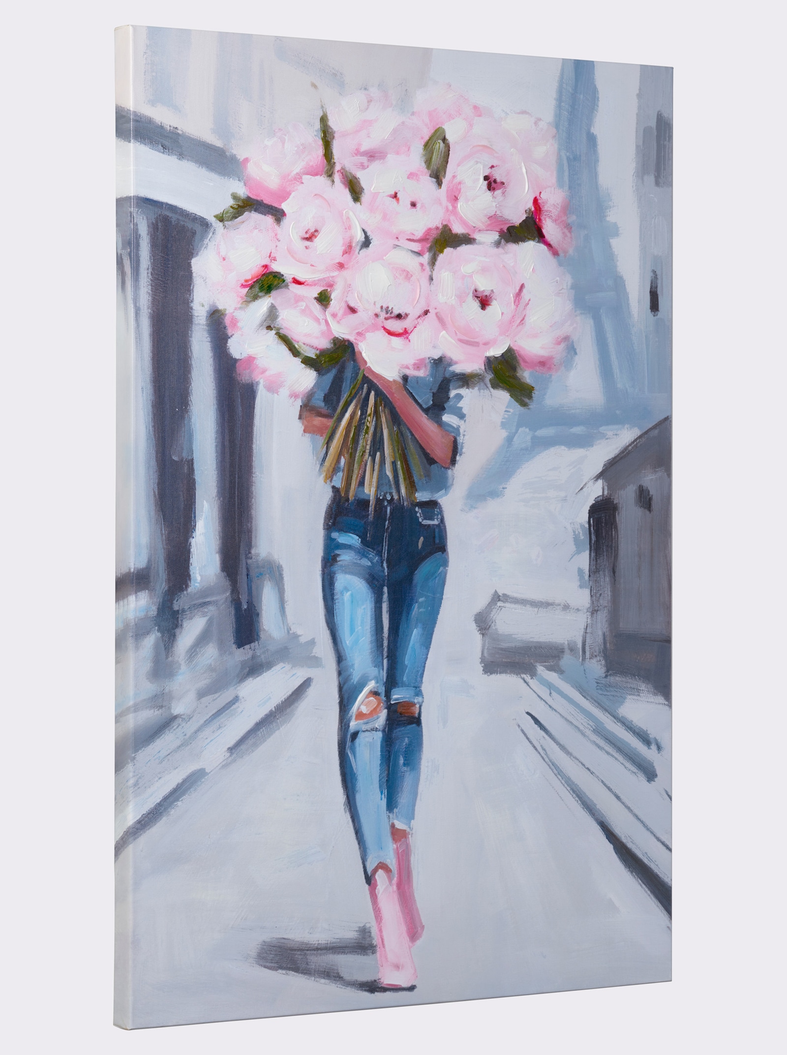 Impressionen Bild - blau-rosé