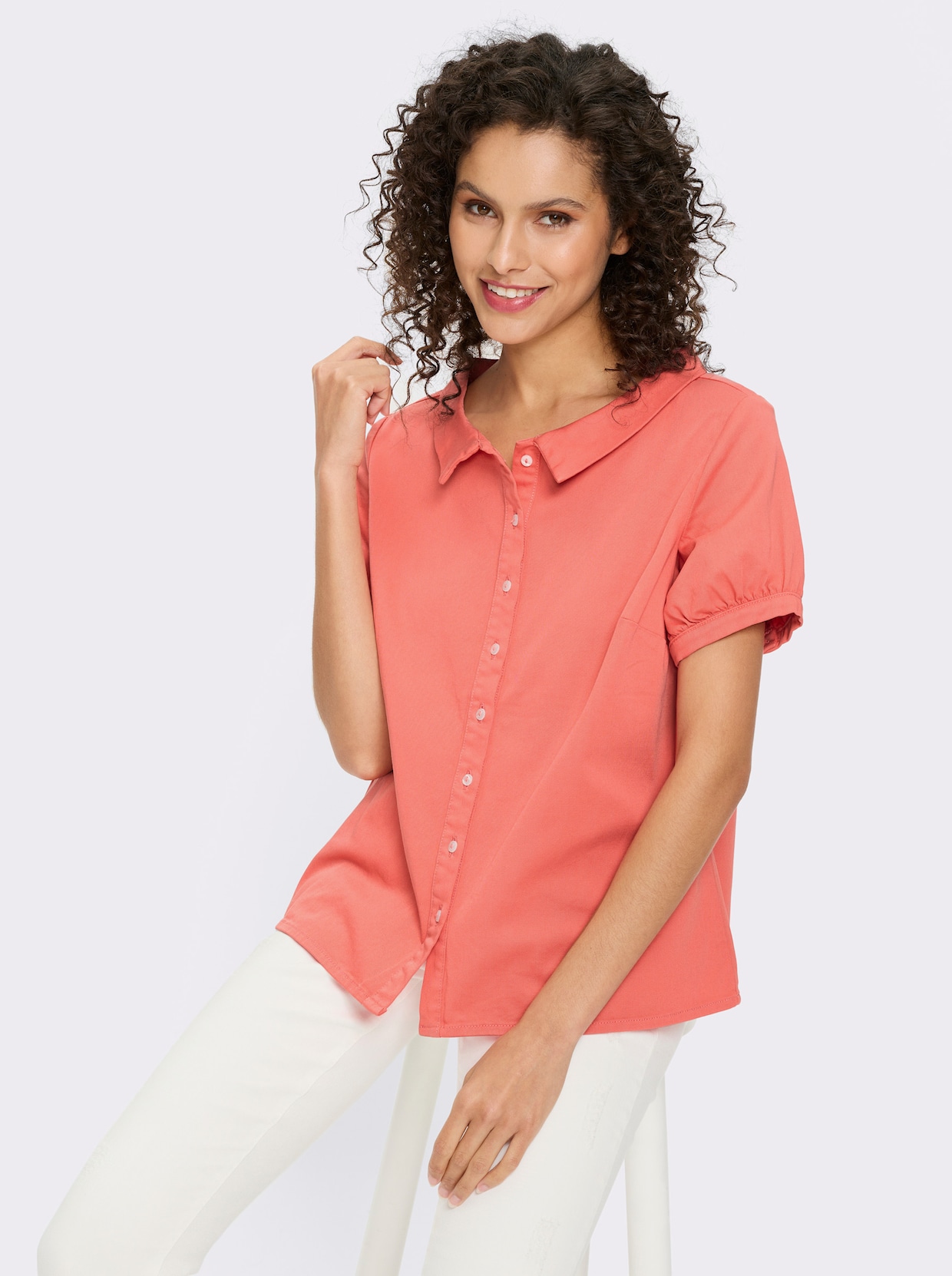 heine Jeansbluse - koralle