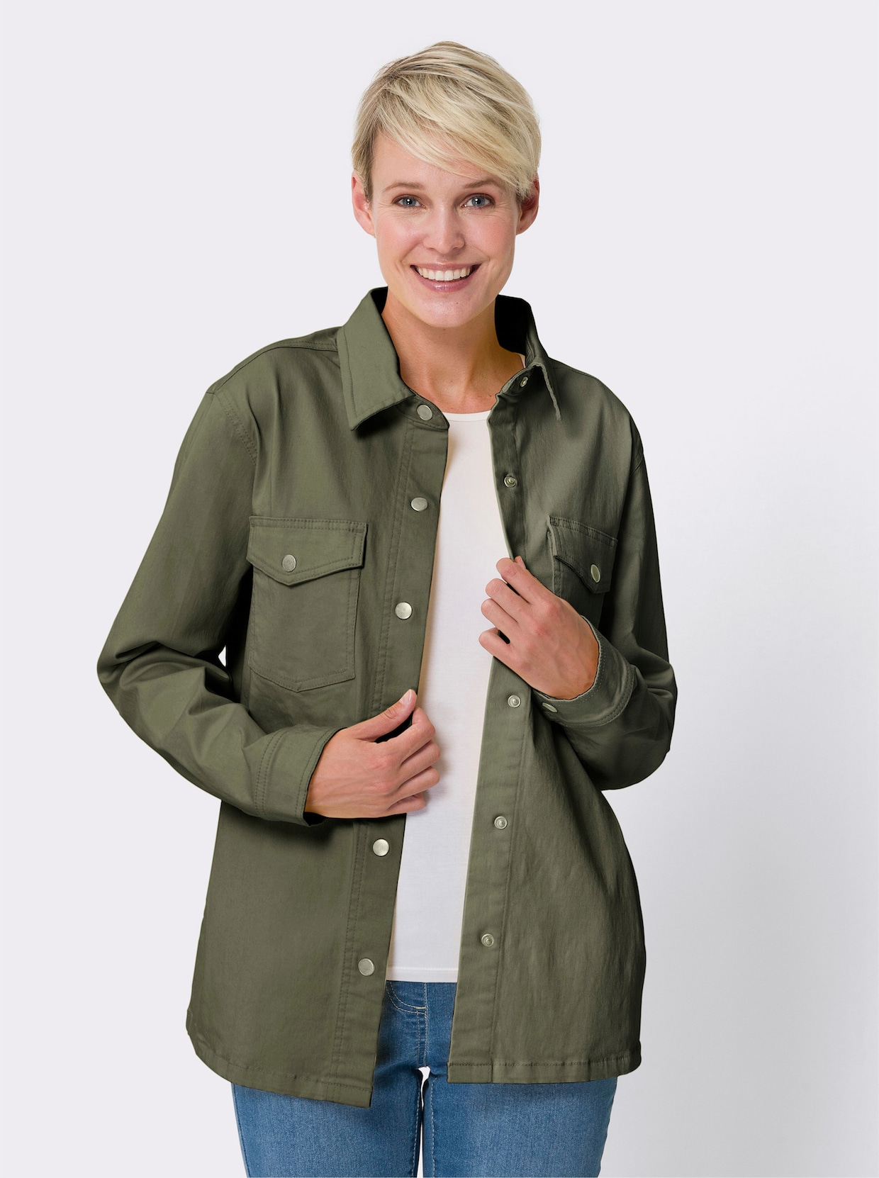 Jeans-Jacke - khaki