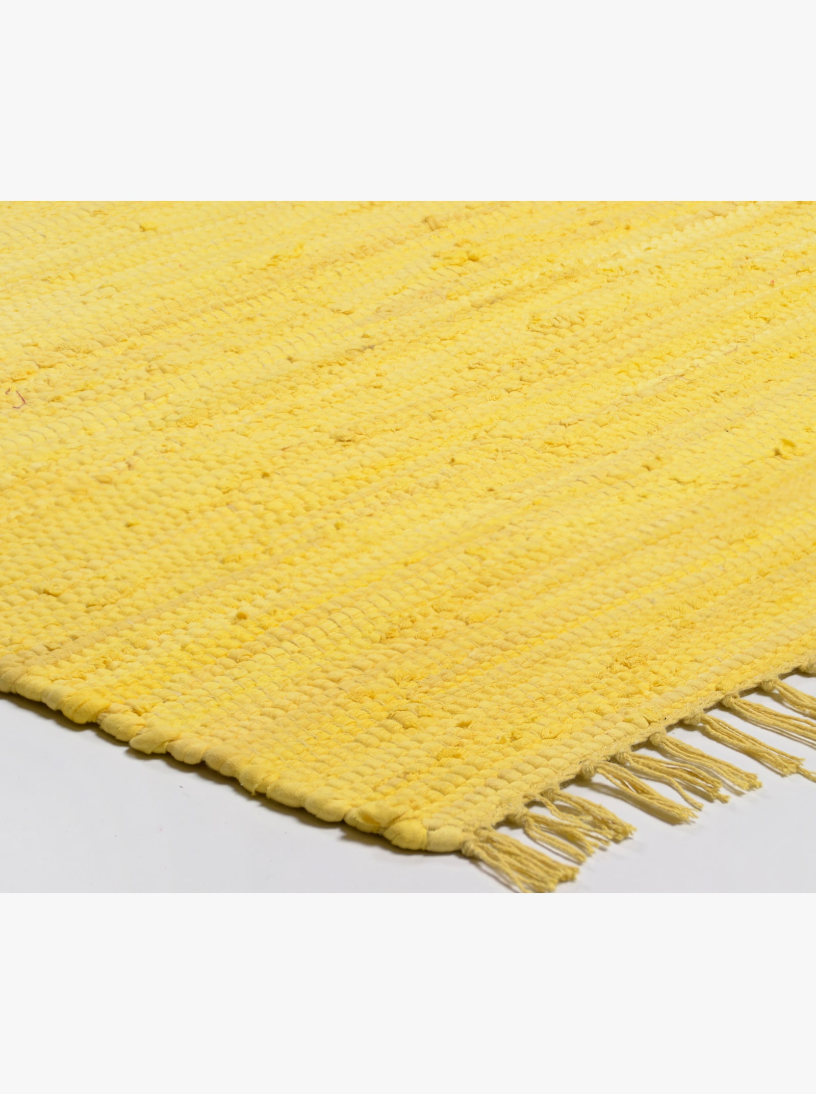 Theko Handwebteppich - gelb