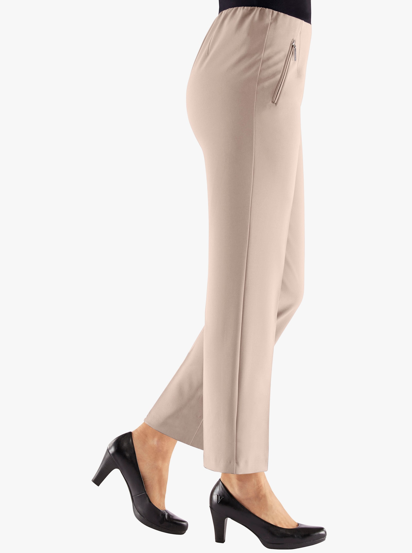 Adelina by Scheiter Schlupfhose mit Bügelfalten - beige