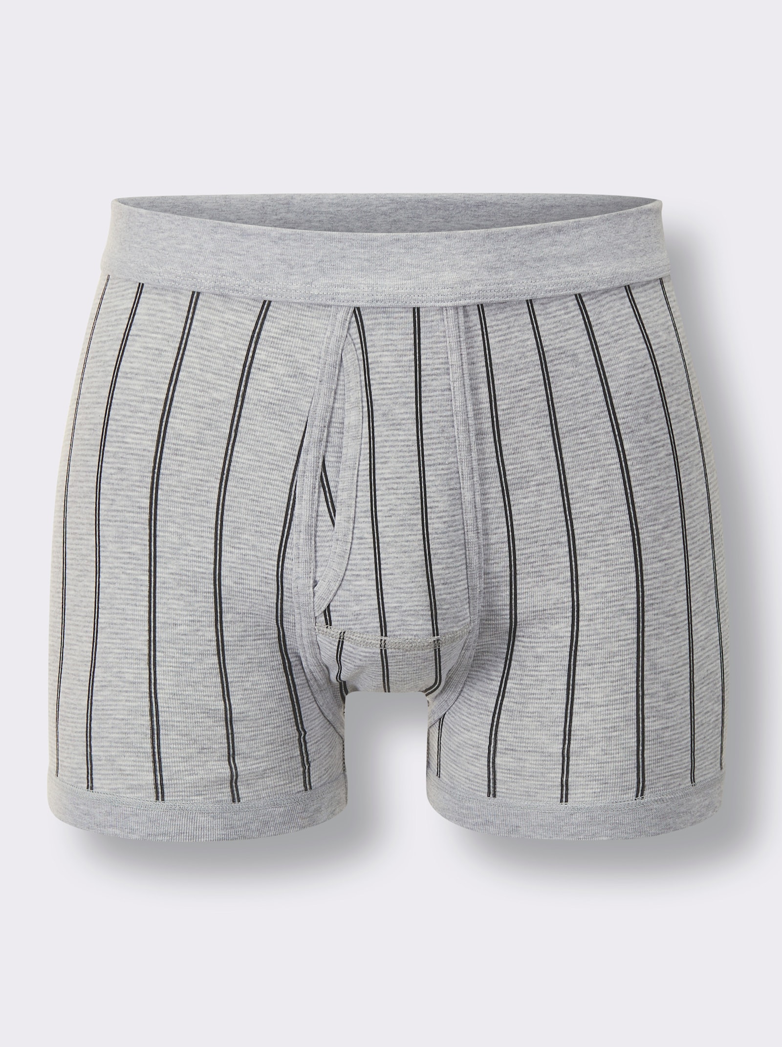 wäschepur men Broek kort - lichtgrijs gestreept