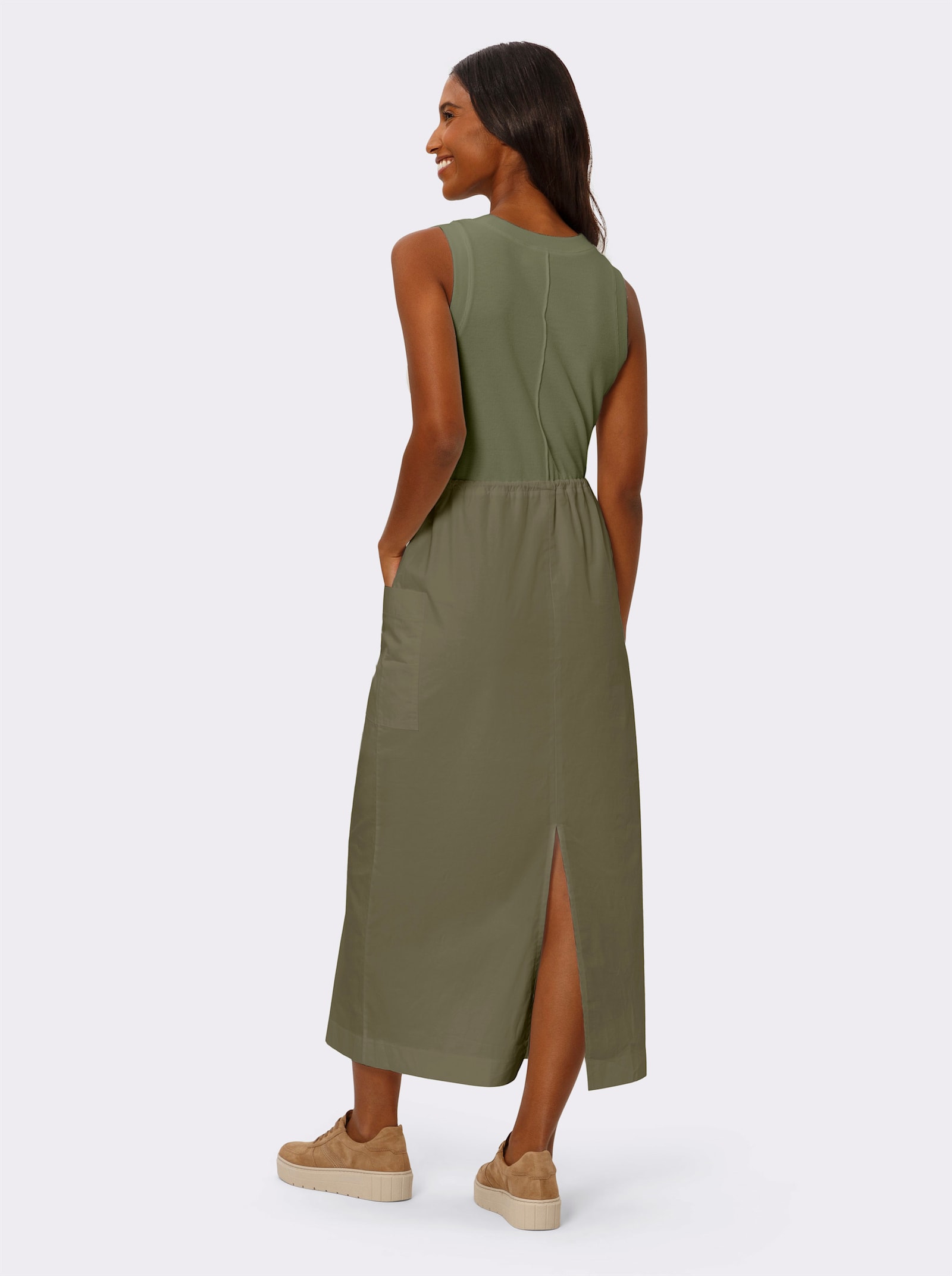 heine Freizeitkleid mit aufgesetzten Taschen - khaki