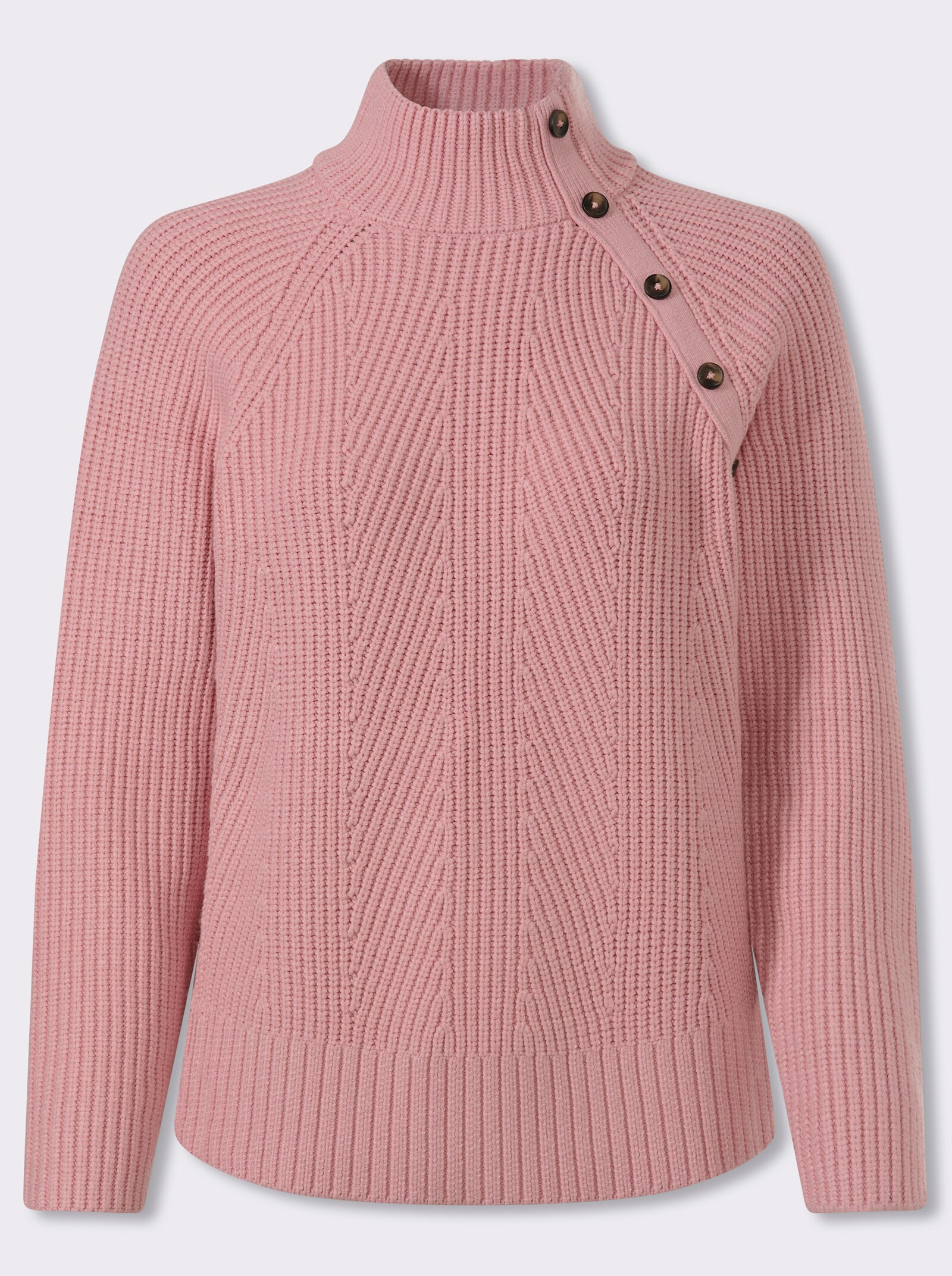 heine Pullover mit Zierknöpfen - rosenquarz