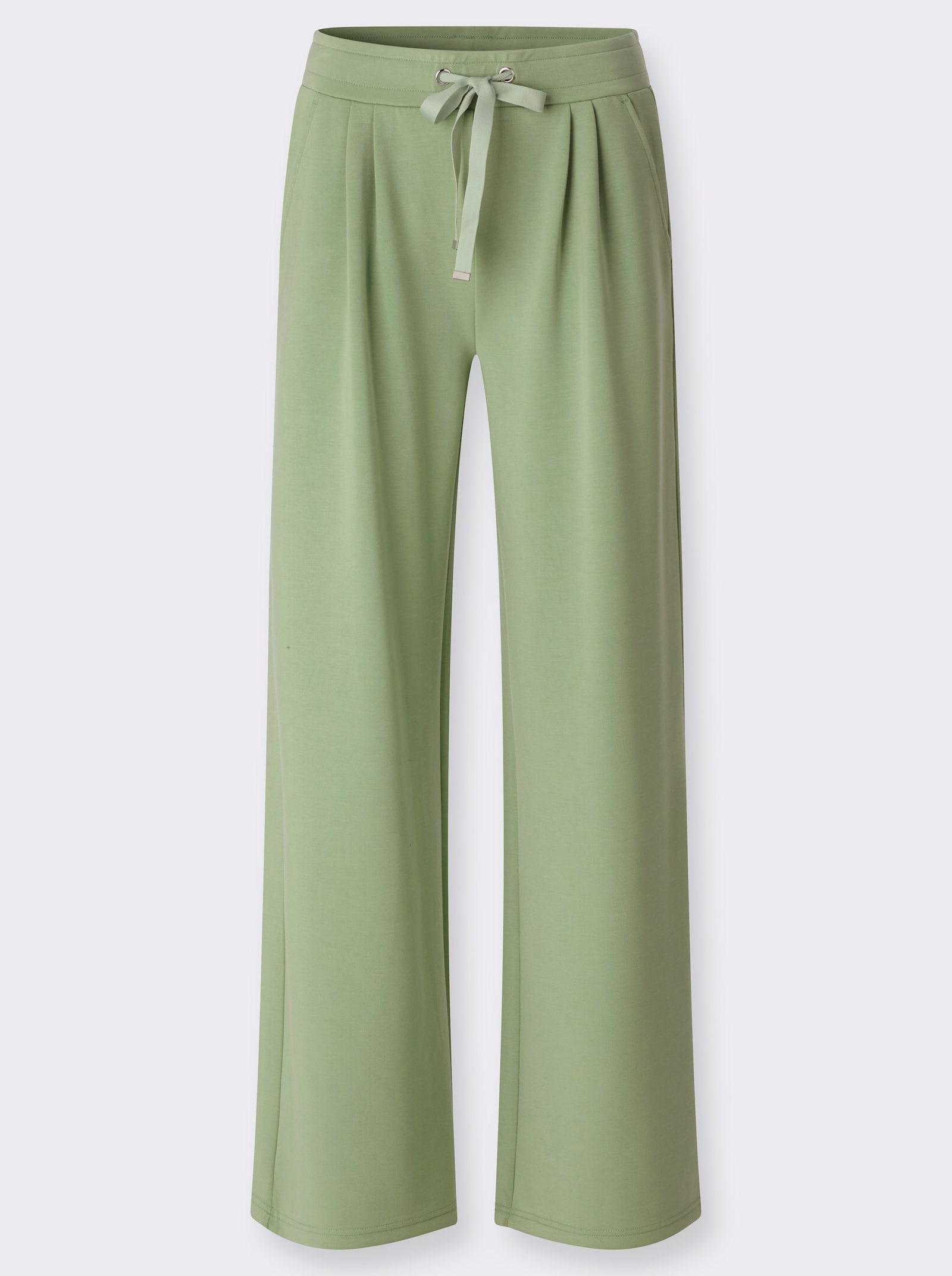 heine Jerseyhose mit Bundfalten - eucalyptus