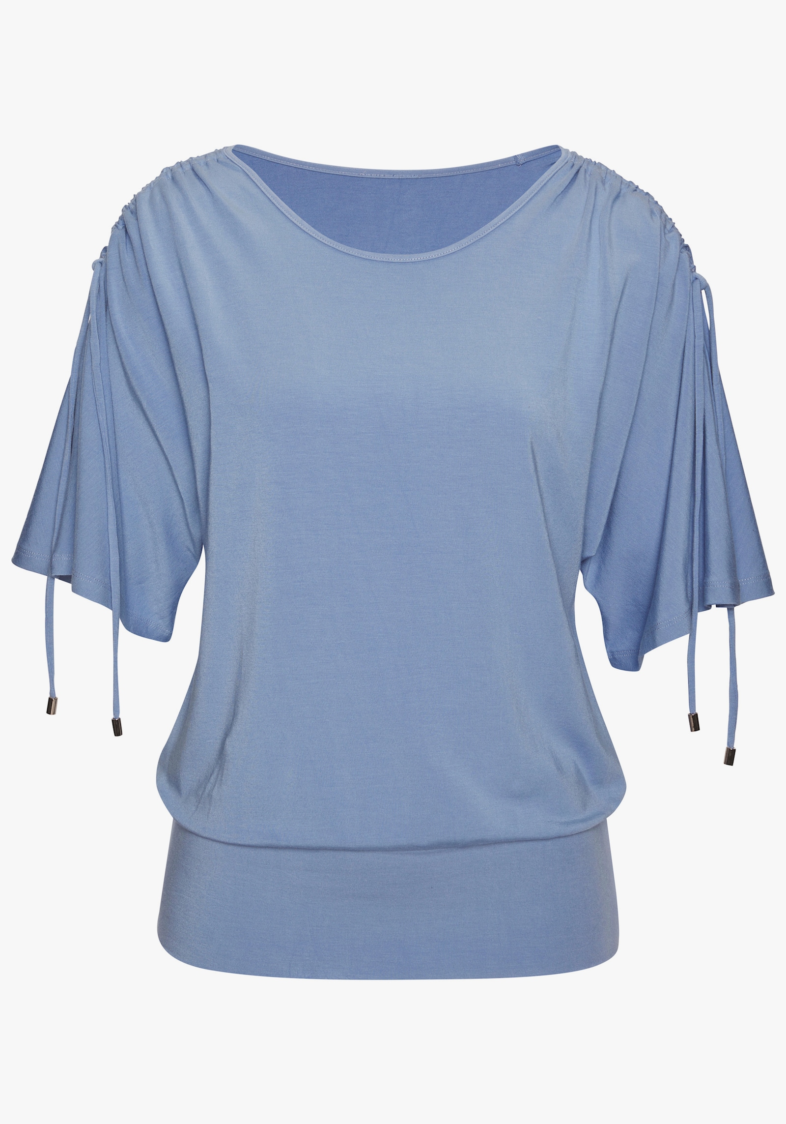 LASCANA T-shirt à encolure ronde - bleu clair