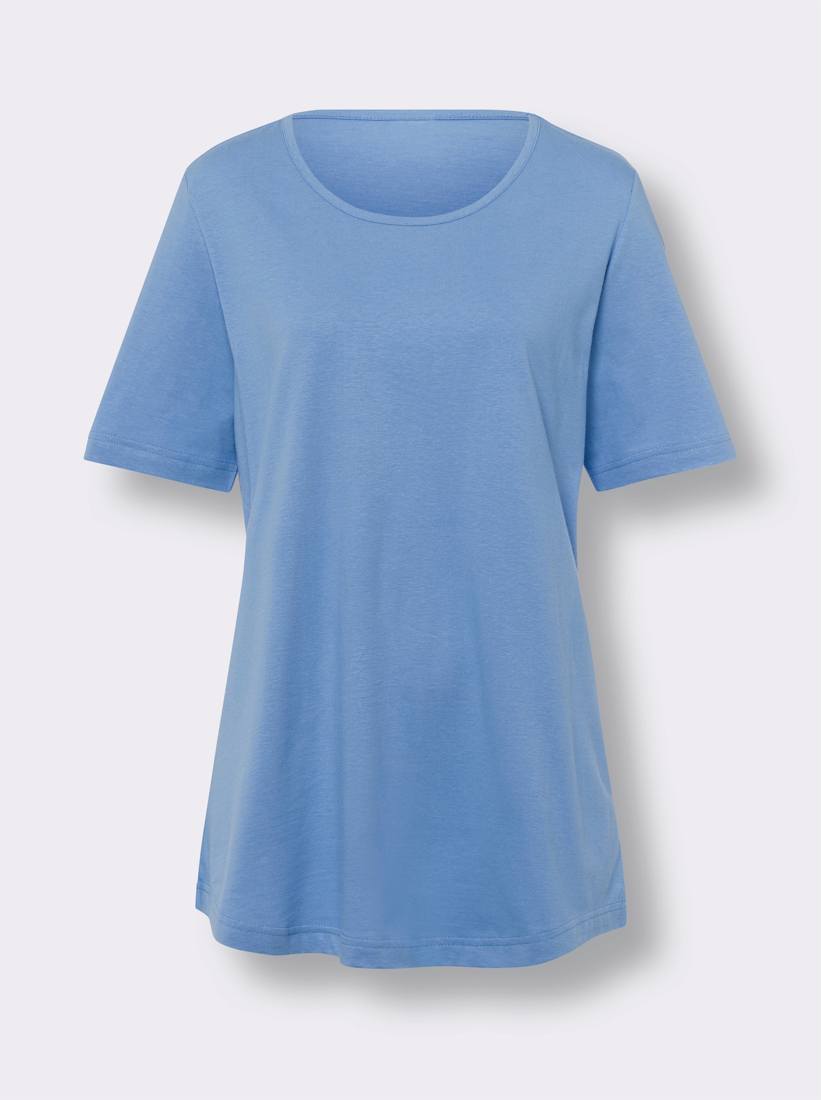 Longshirt im Doppelpack - himmelblau + apricot