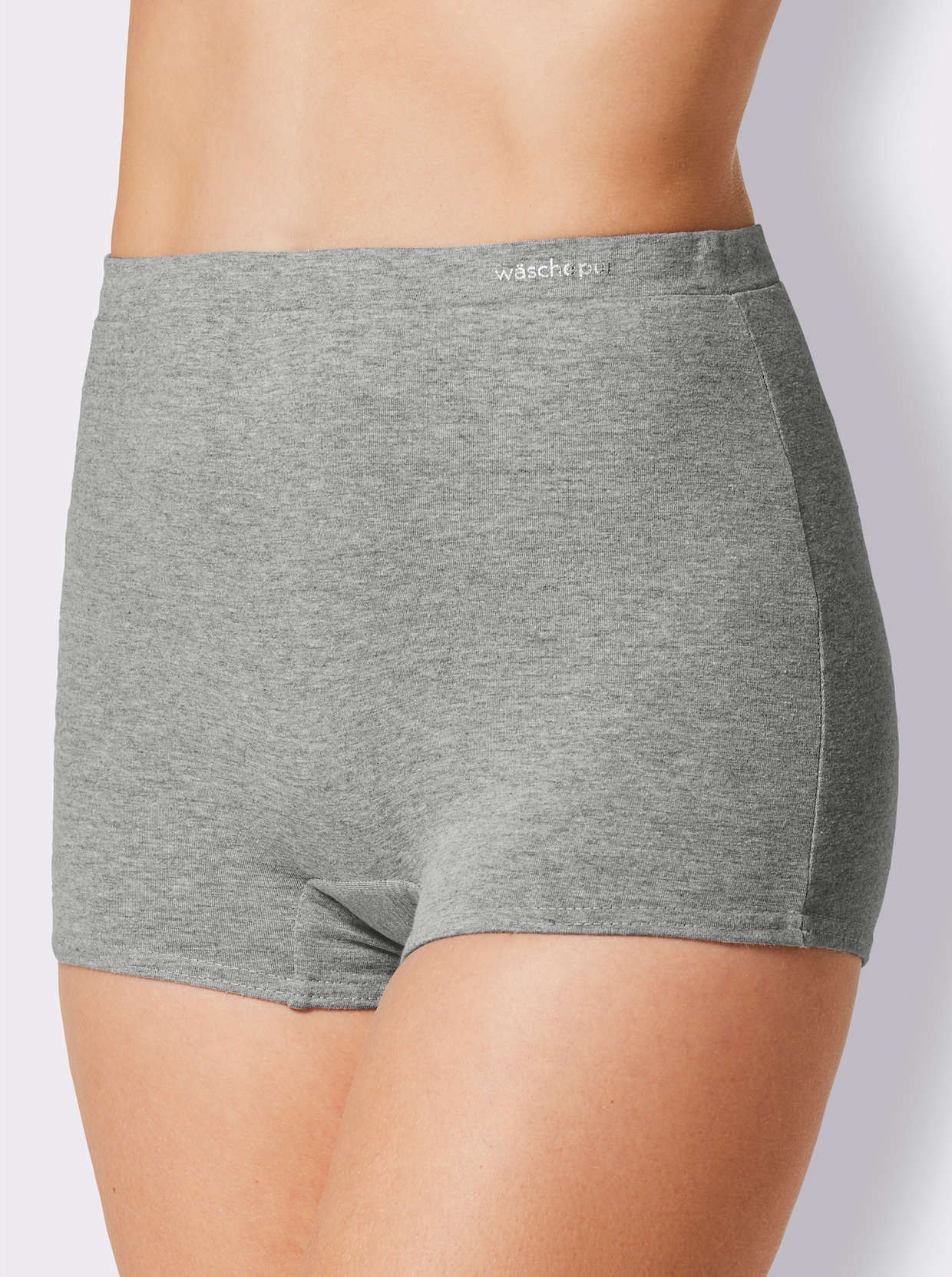 wäschepur Panty - 2x wit + 2x grijs gemêleerd
