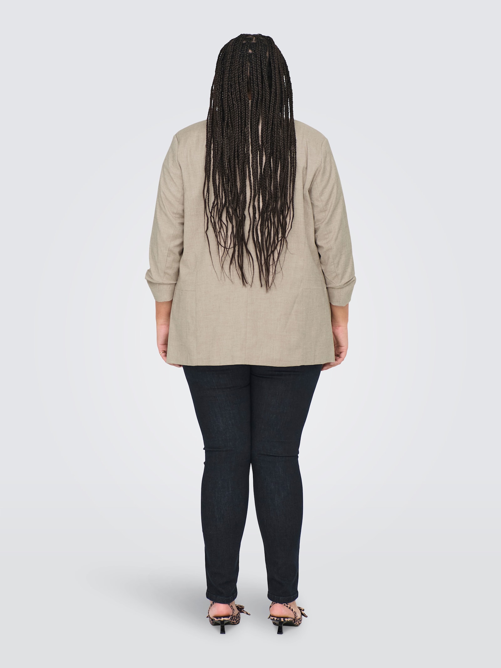 ONLY CARMAKOMA Kurzblazer - white pepper detail:melange