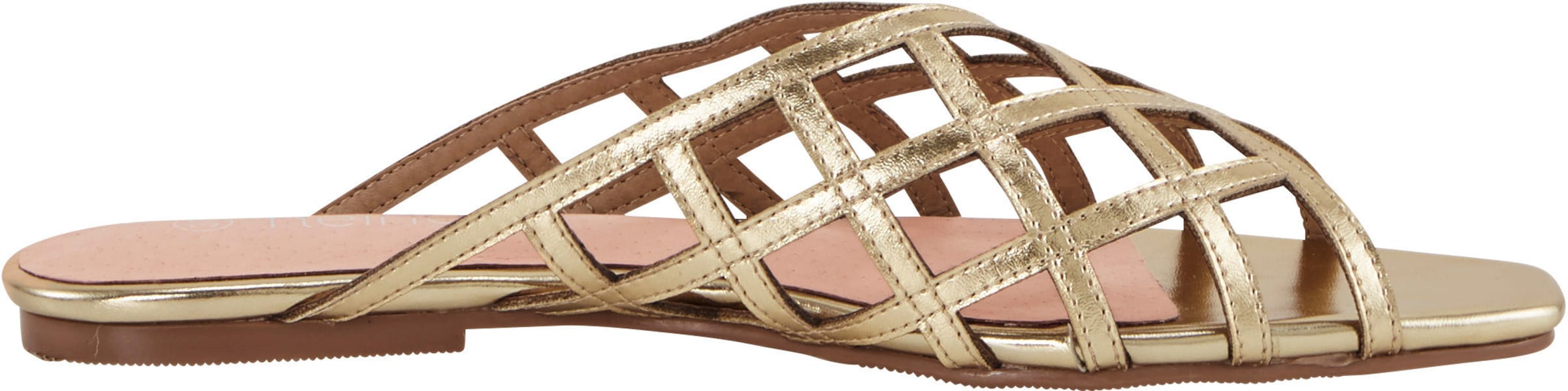 slippers in goudkleur van heine