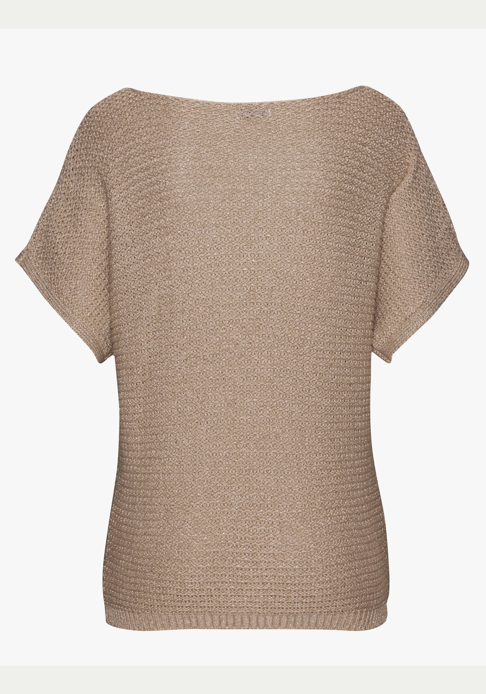 LASCANA Pull à manches courtes - chamois-couleur or