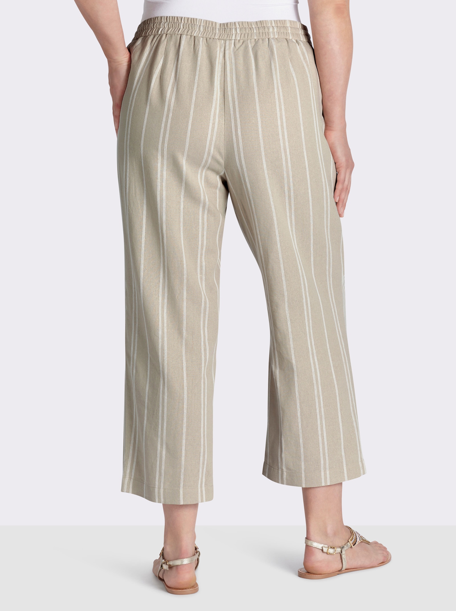  Culotte mit Jacquard-Streifen - sand-gestreift