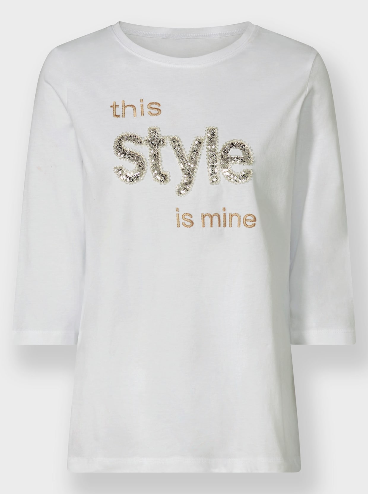 heine Shirt met 3/4-mouw - wit