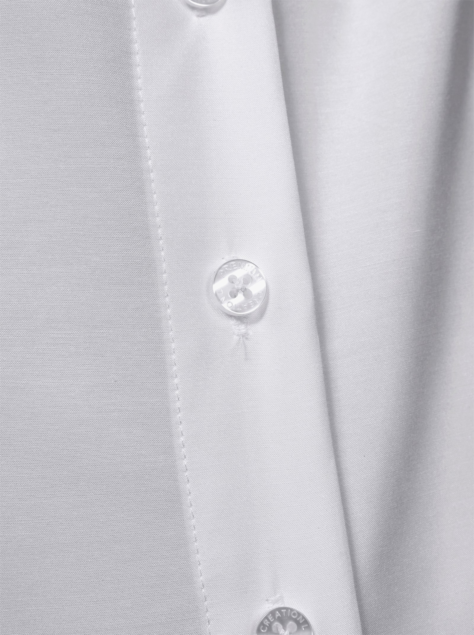 CREATION L PREMIUM Blouse met lange mouw en taillering - wit