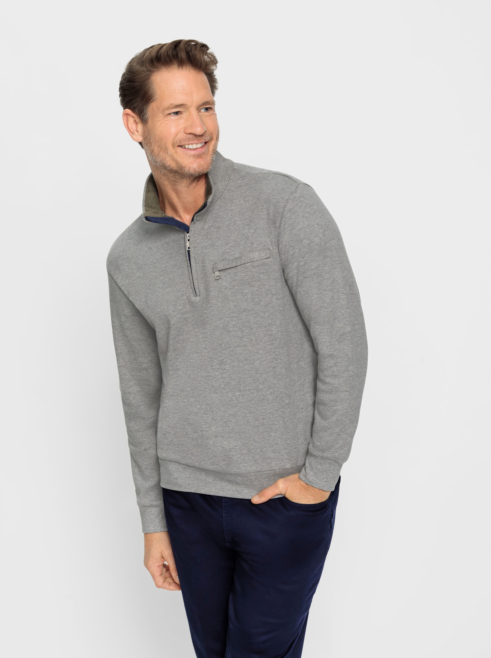 Marco Donati Sweatshirt - grau-meliert