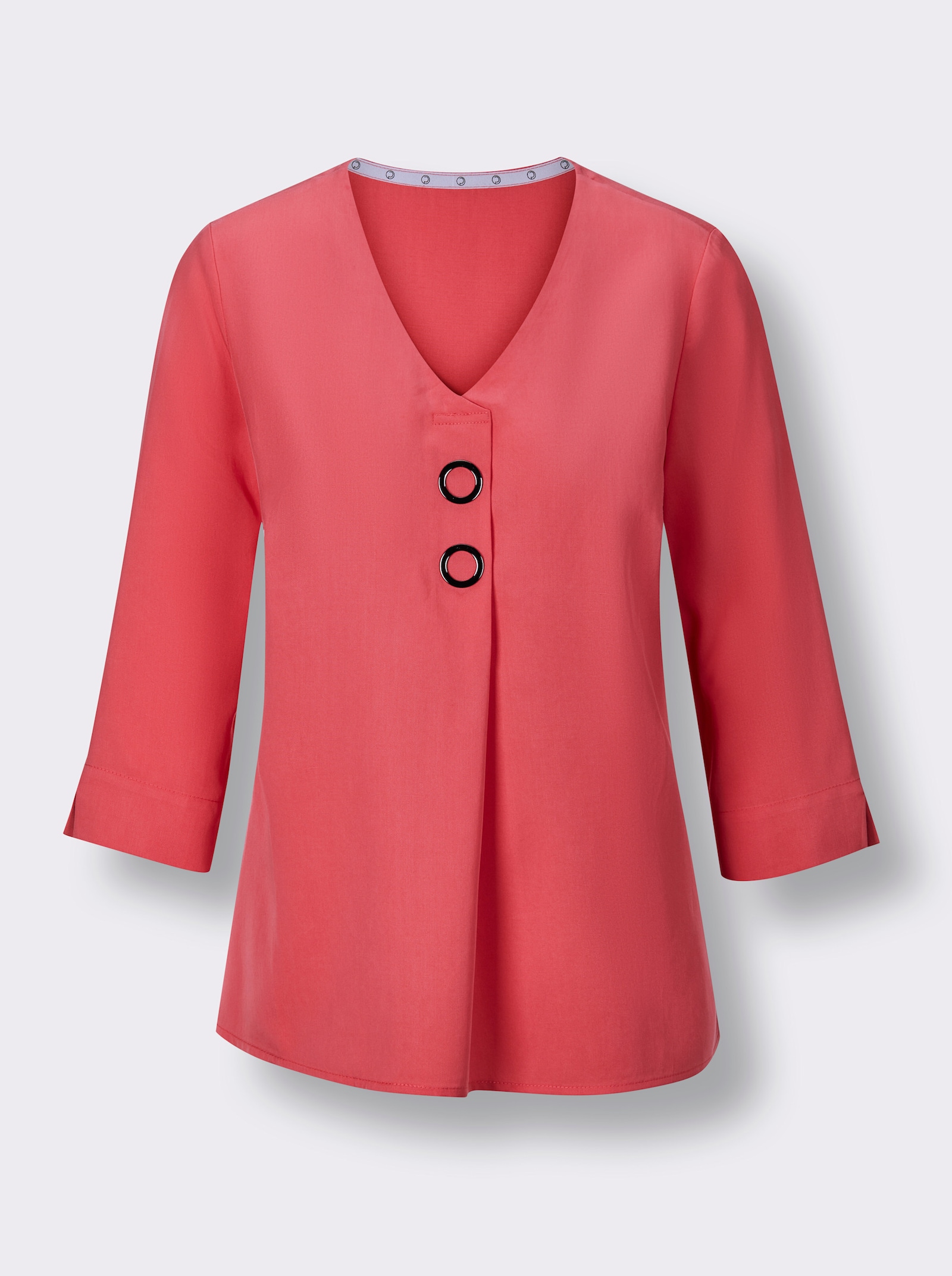 CREATION L PREMIUM Druckbluse , am Saum hinten modisch länger - grapefruit