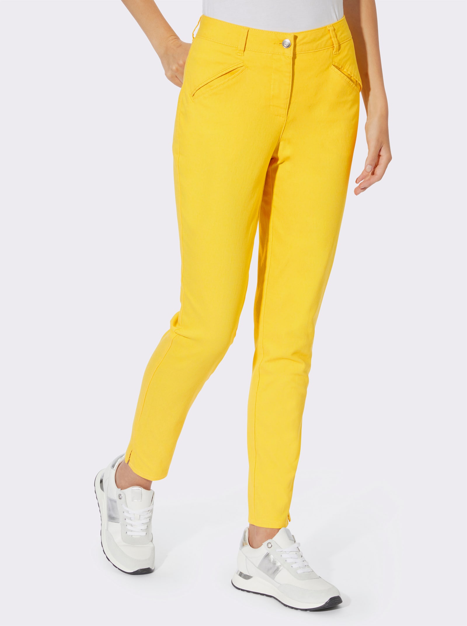 heine Röhrenhose mit Bügelfalten - sonnengelb