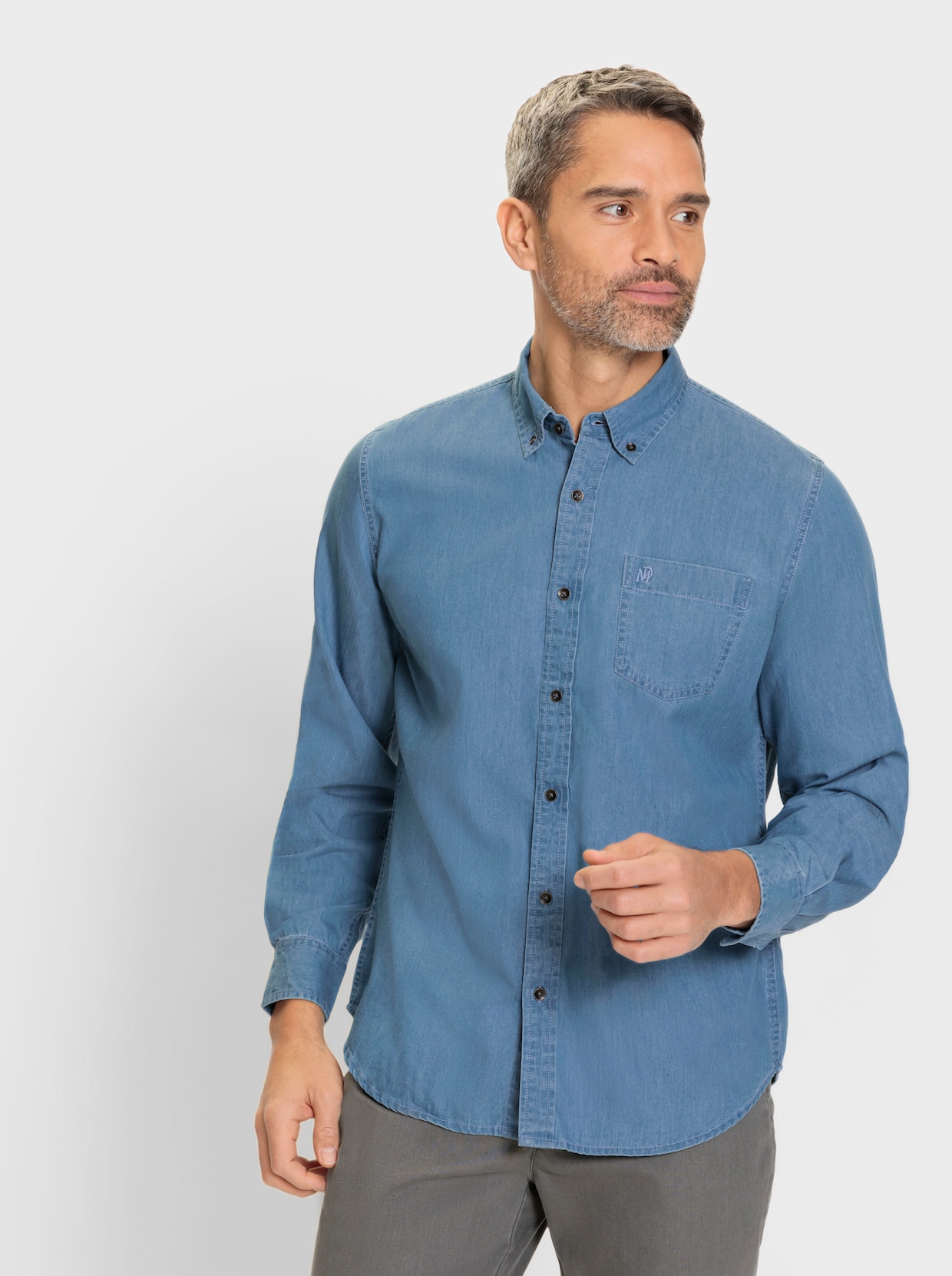 Marco Donati Hemd met lange mouwen - blue-bleached