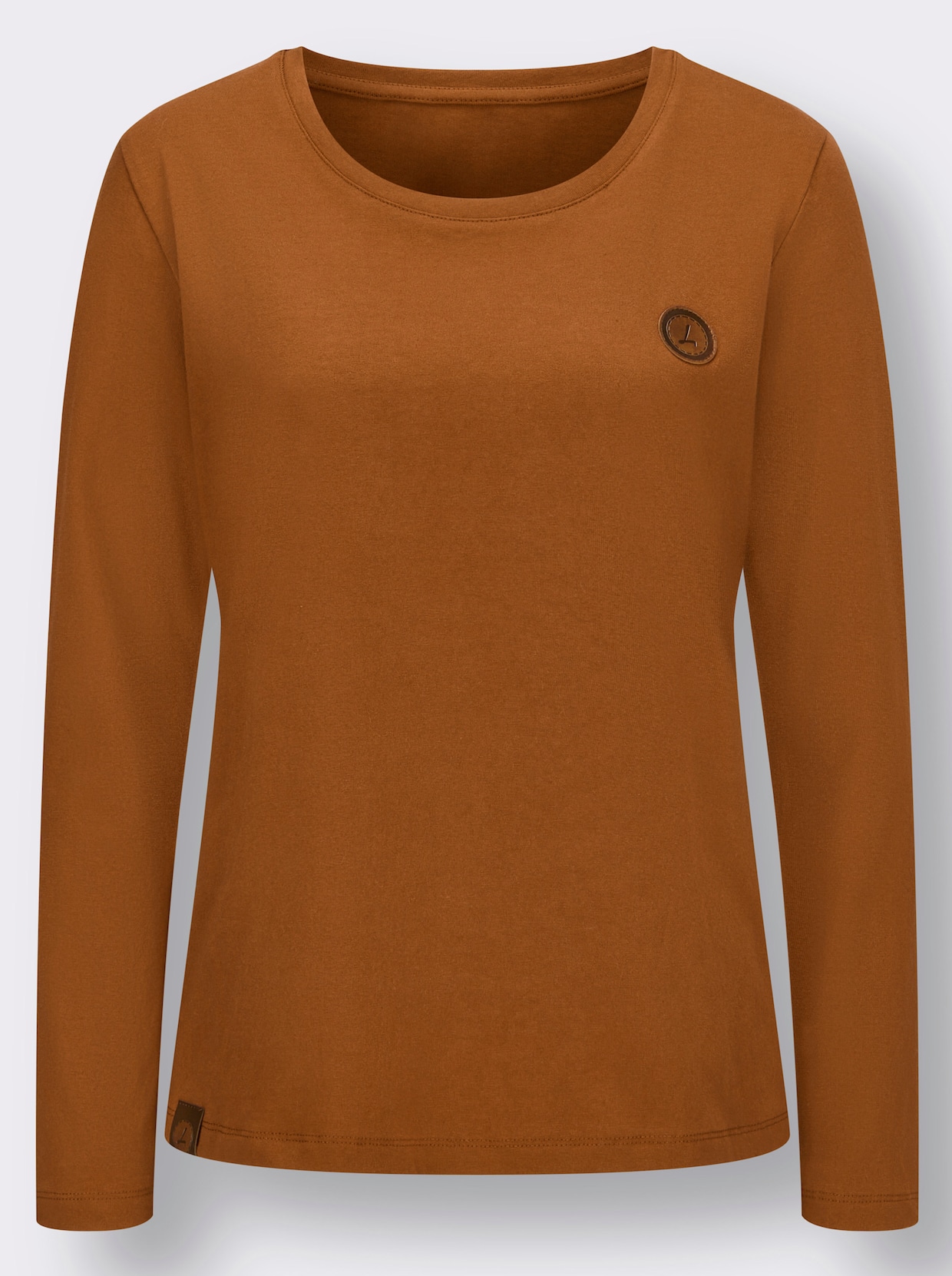 Langarmshirt - cognac