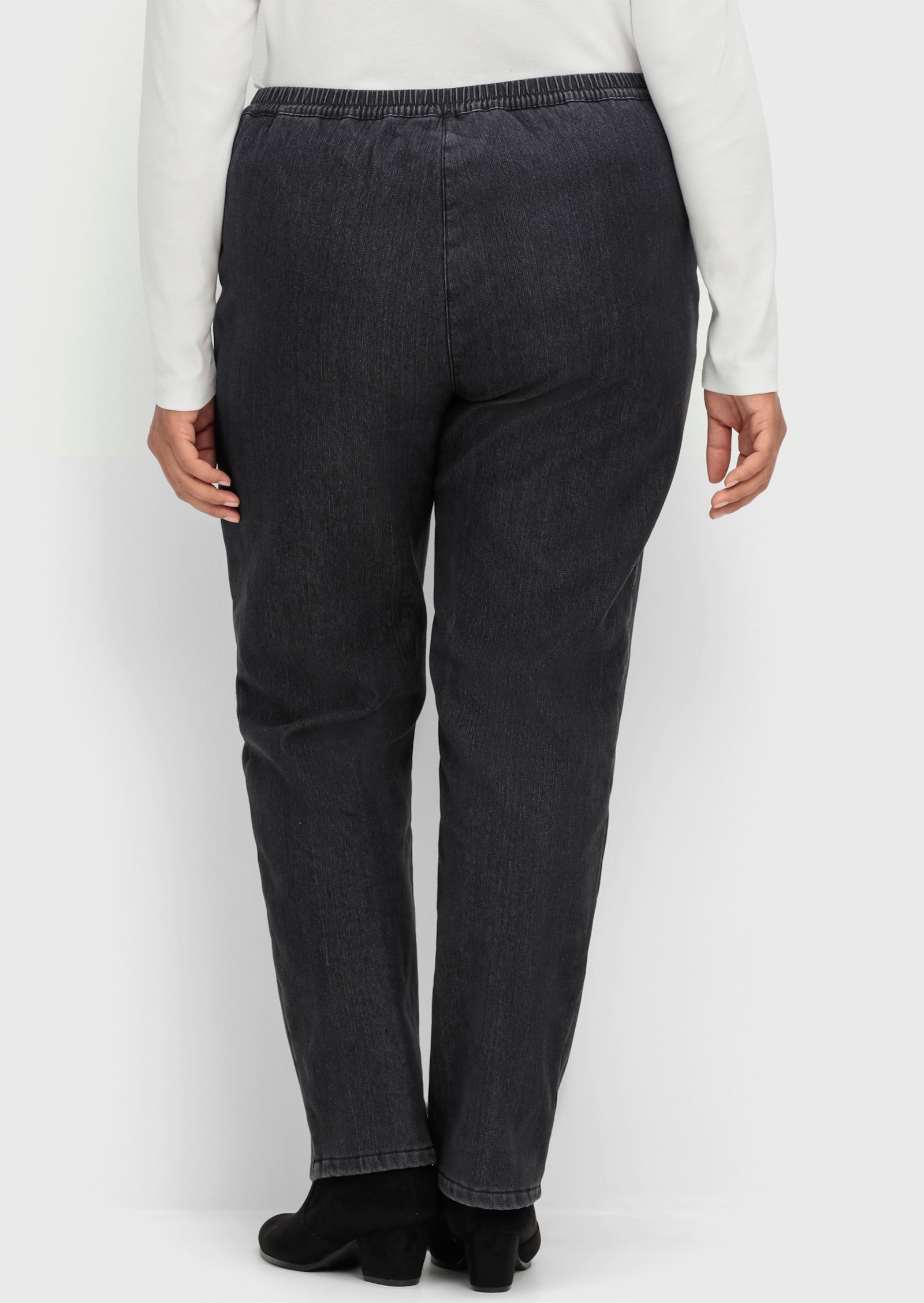 Thermojeans mit Fleece-Futter - black-denim