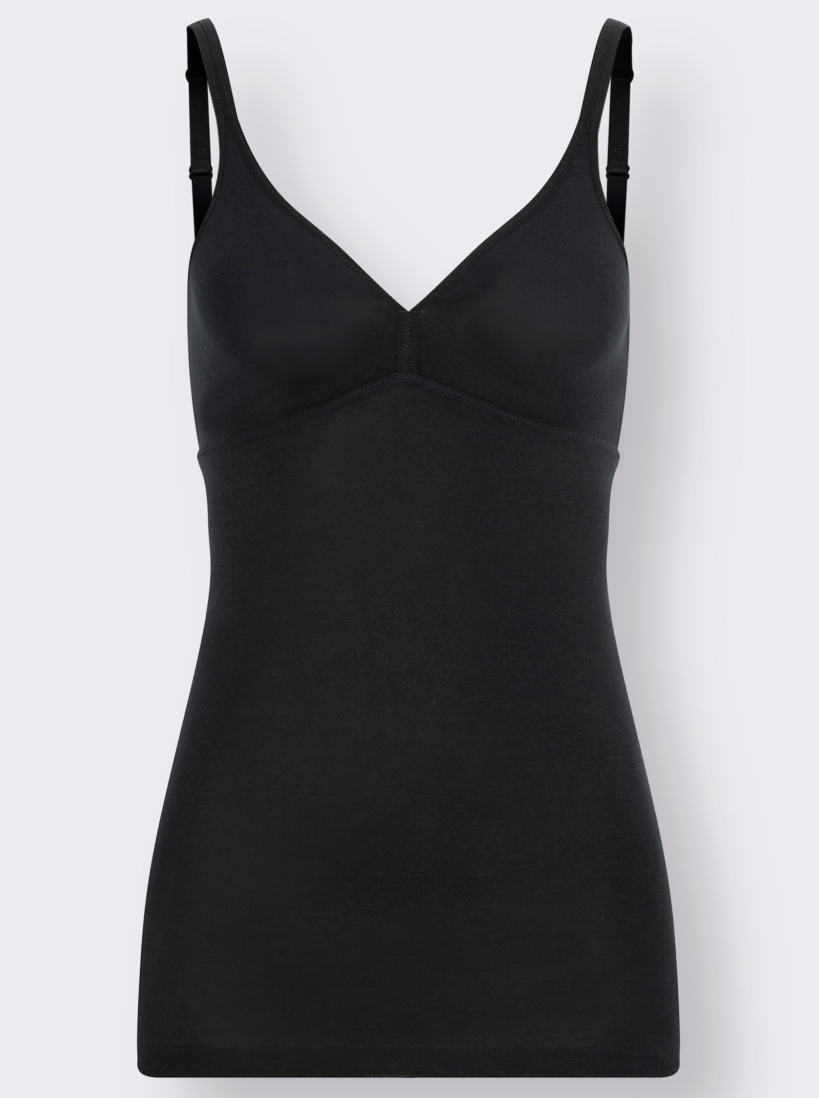 wäschepur BH-Hemd mit Cups - schwarz