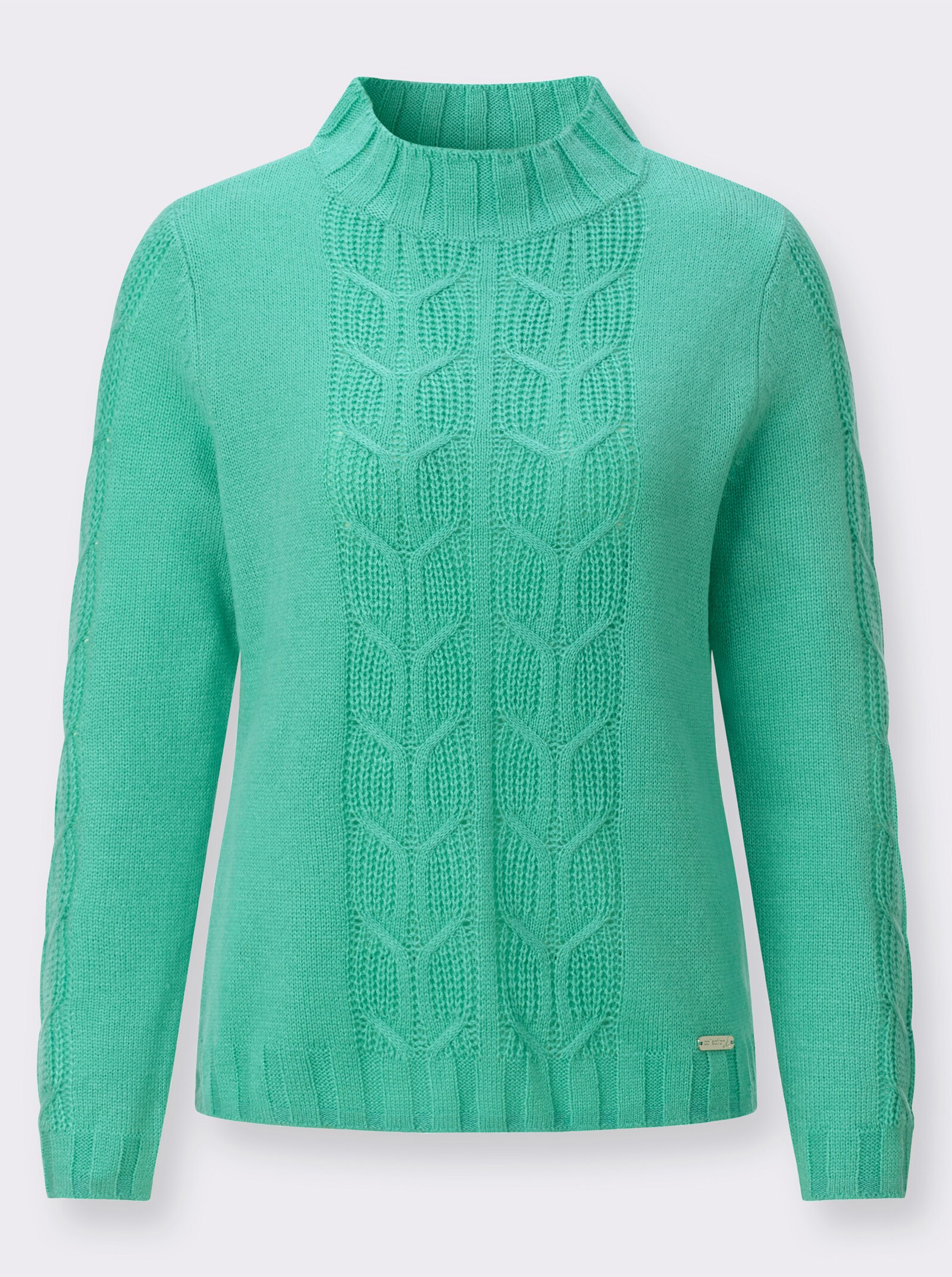 Stehkragenpullover - blaugrün