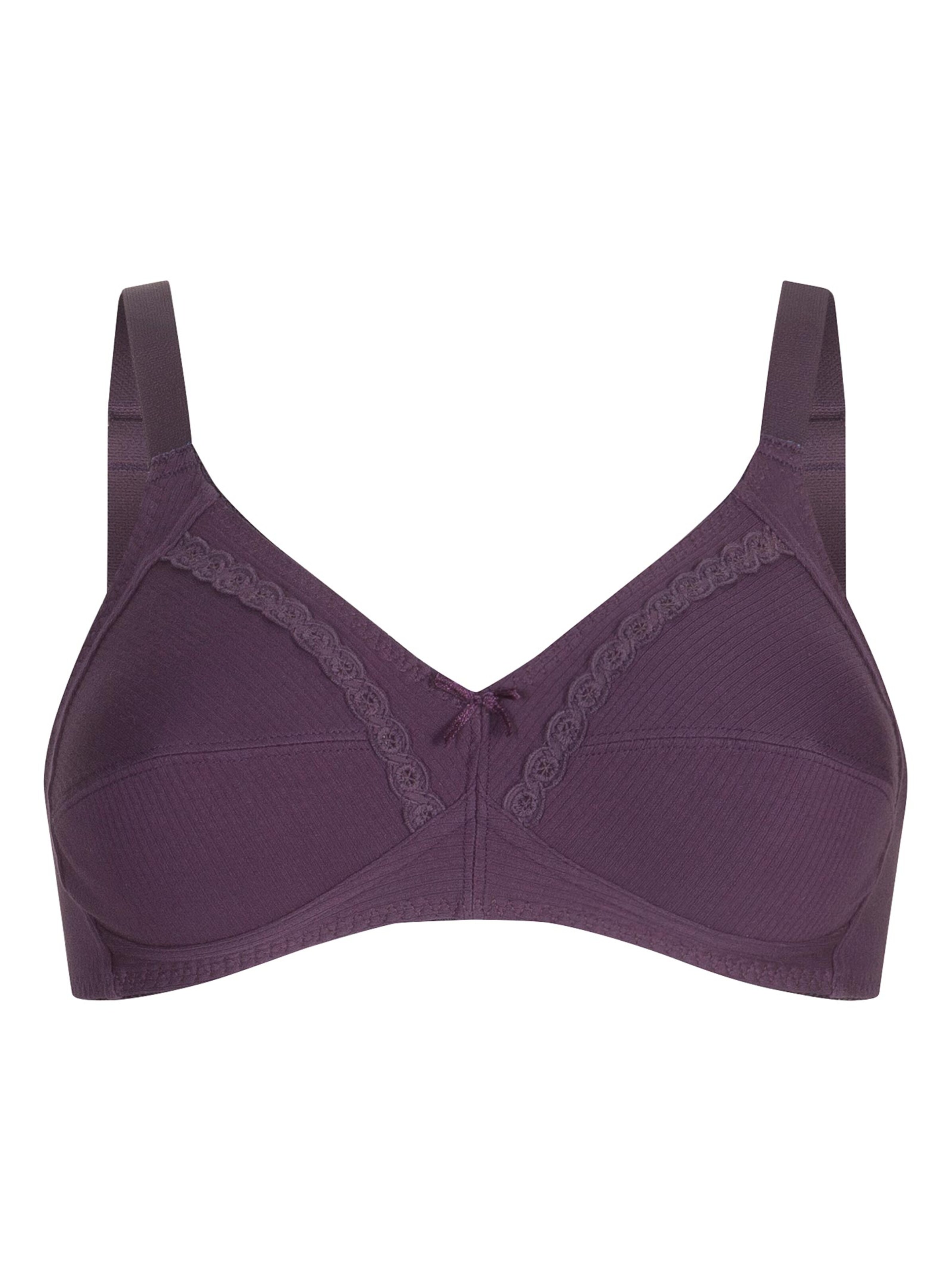 Naturana BH ohne Bügel - aubergine