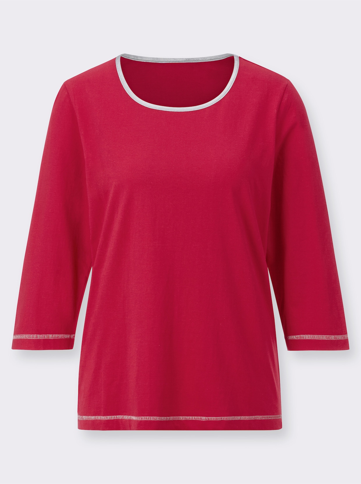 Shirt met 3/4-mouw - rood