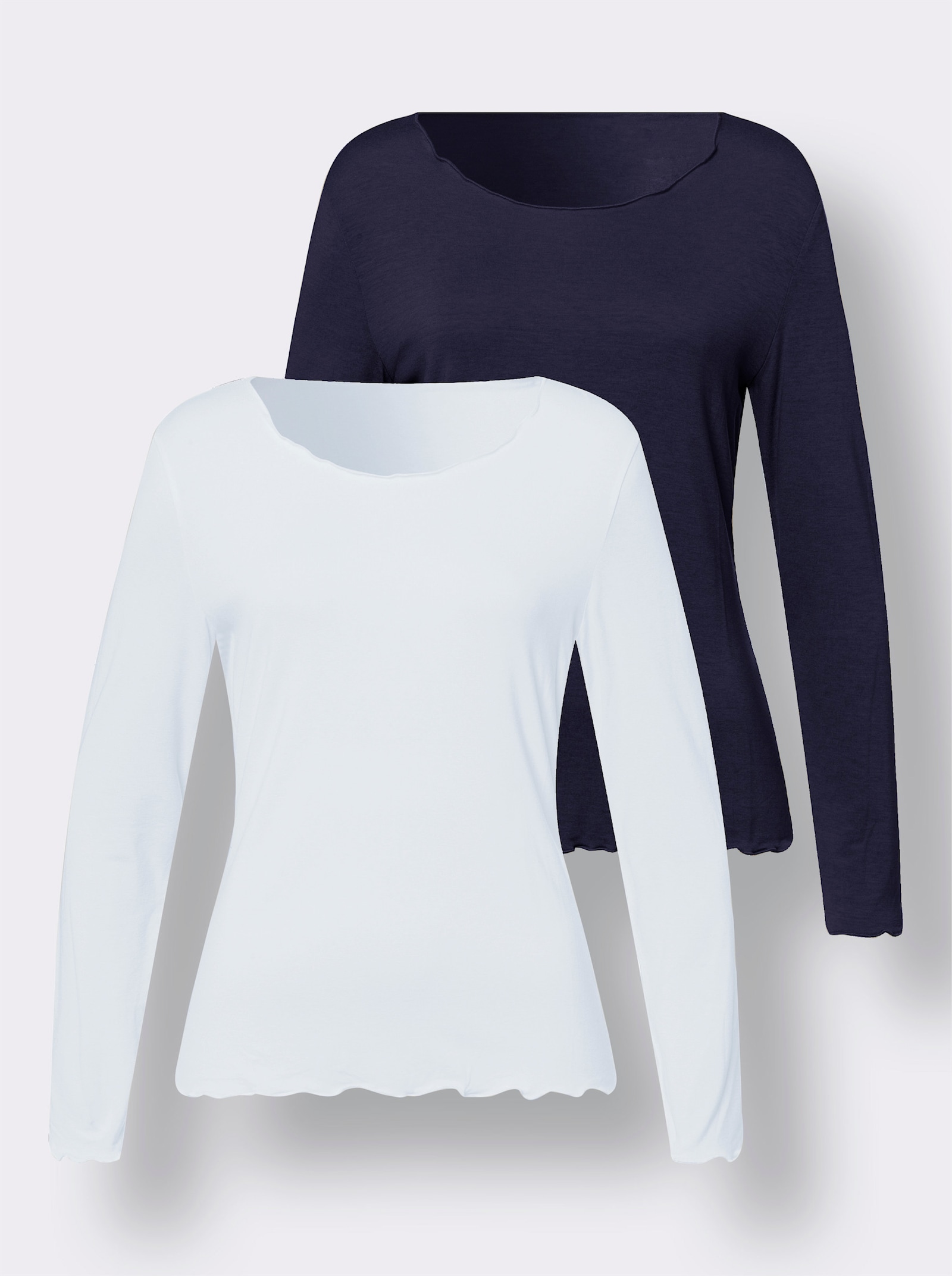 heine Shirt-Set in Viskose-Qualität - marine-ecru