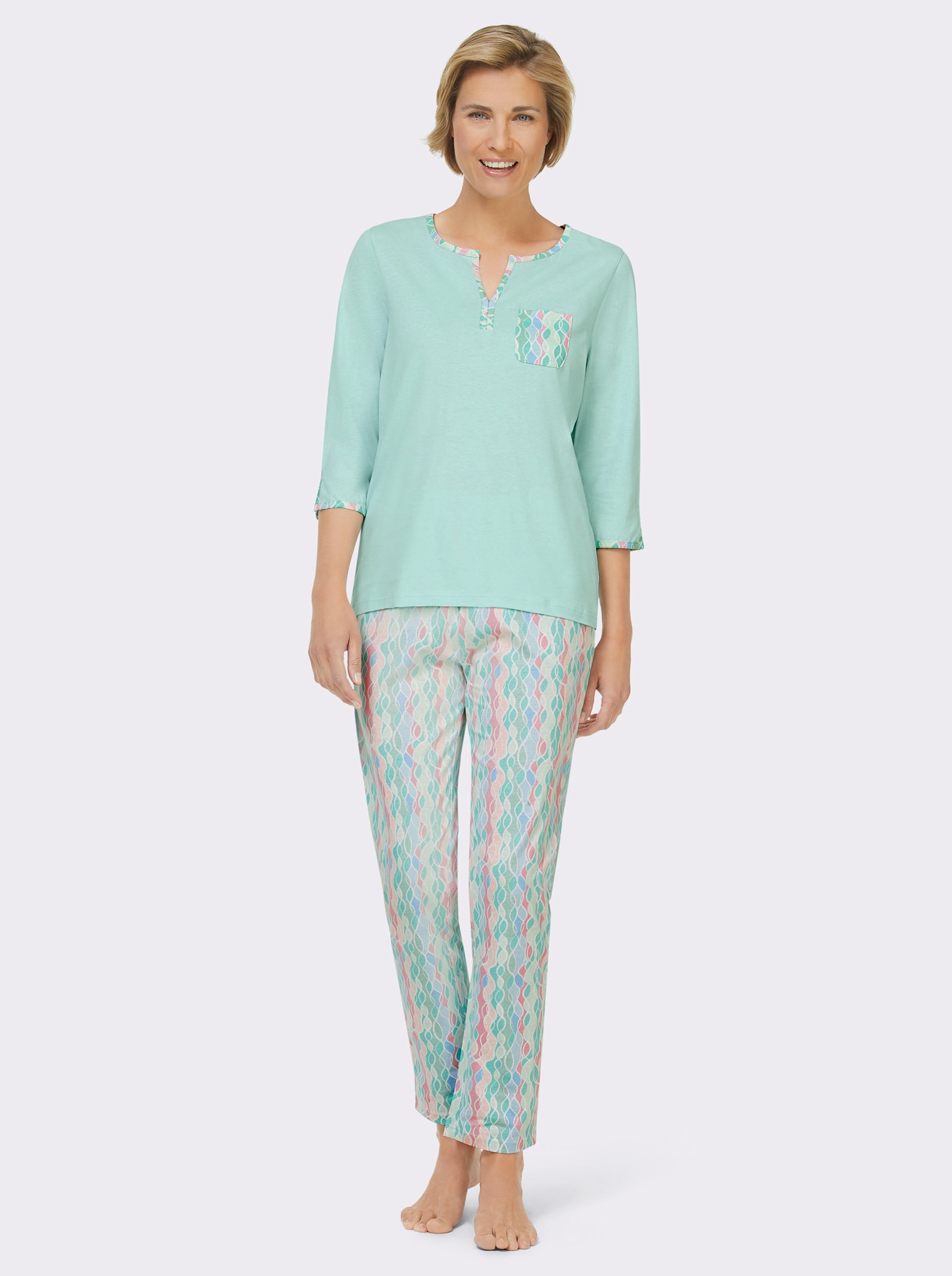 wäschepur Pyjama van puur katoen - mint