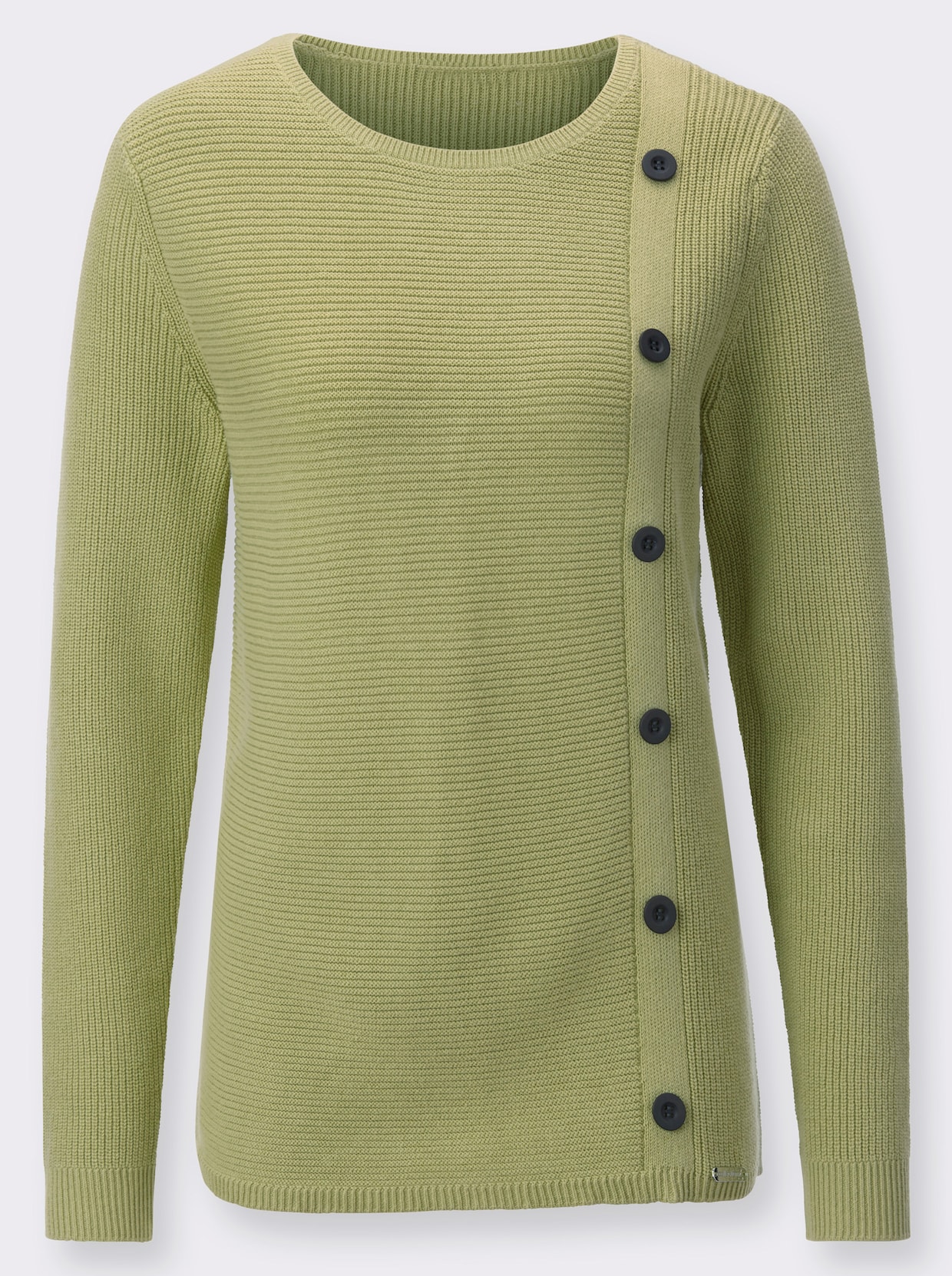 Pullover met ronde hals - lindegroen