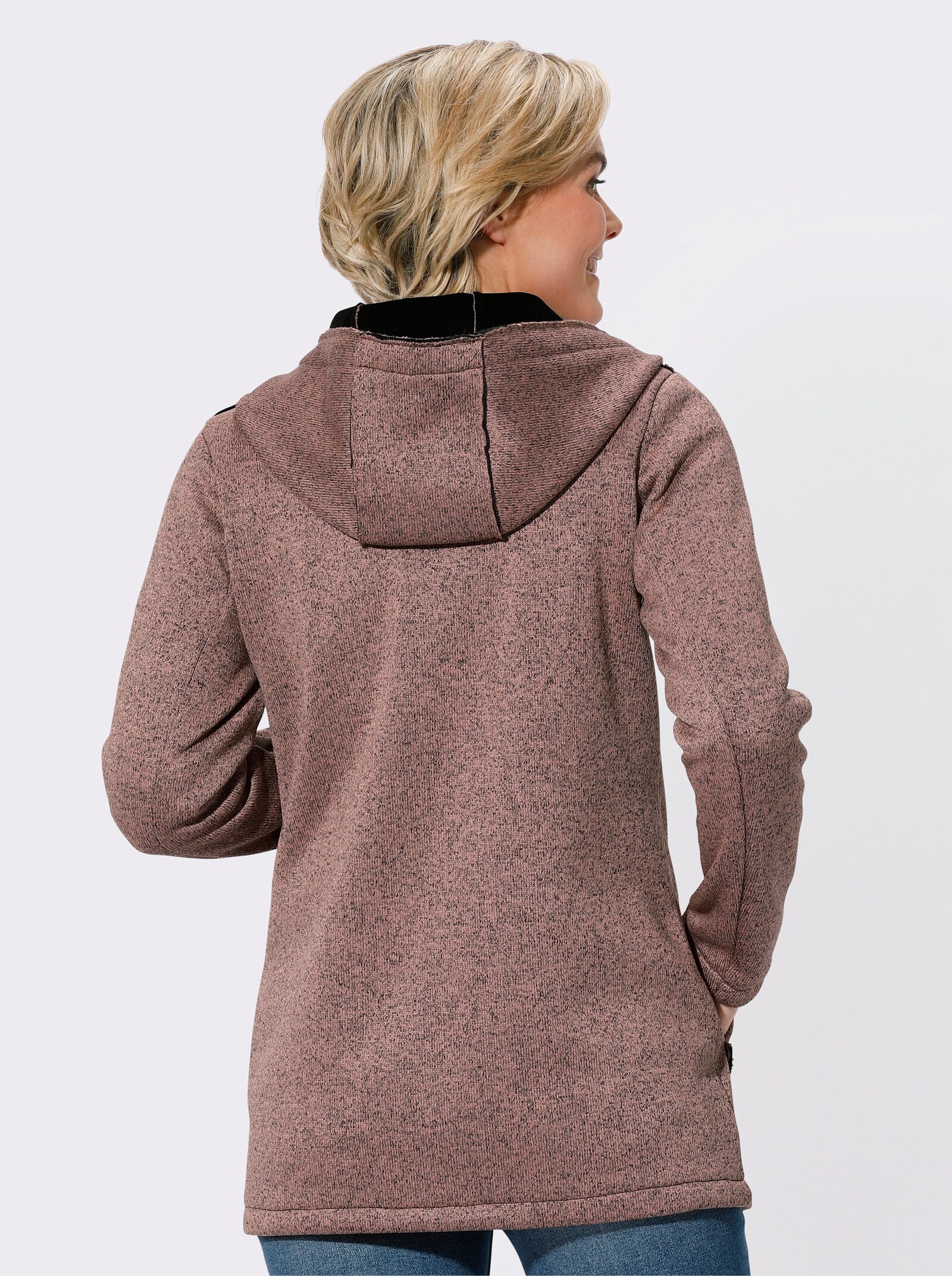 Übergangsjacke in Melange-Qualität - rosenholz-meliert