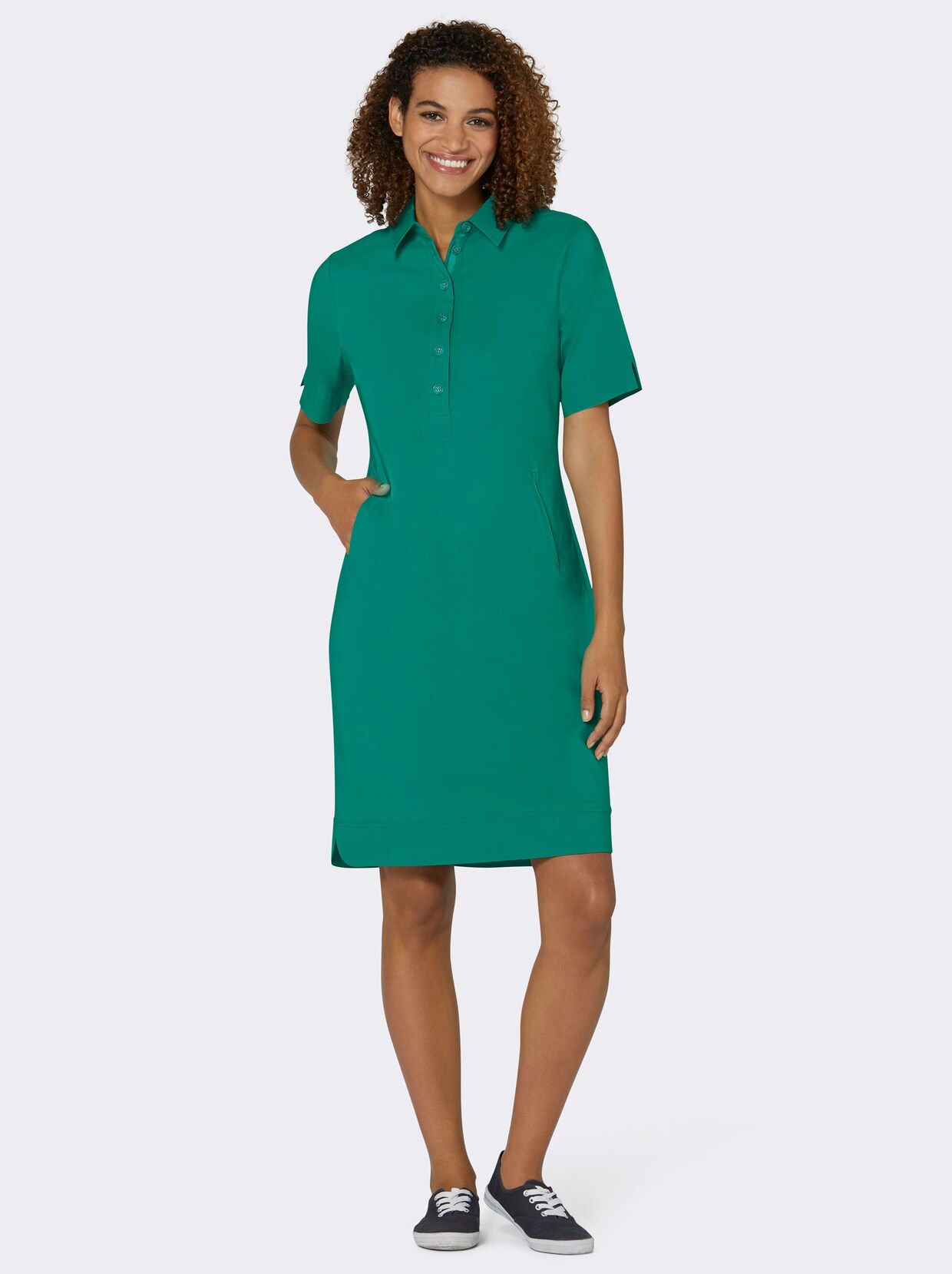 A-Linien-Kleid - smaragd