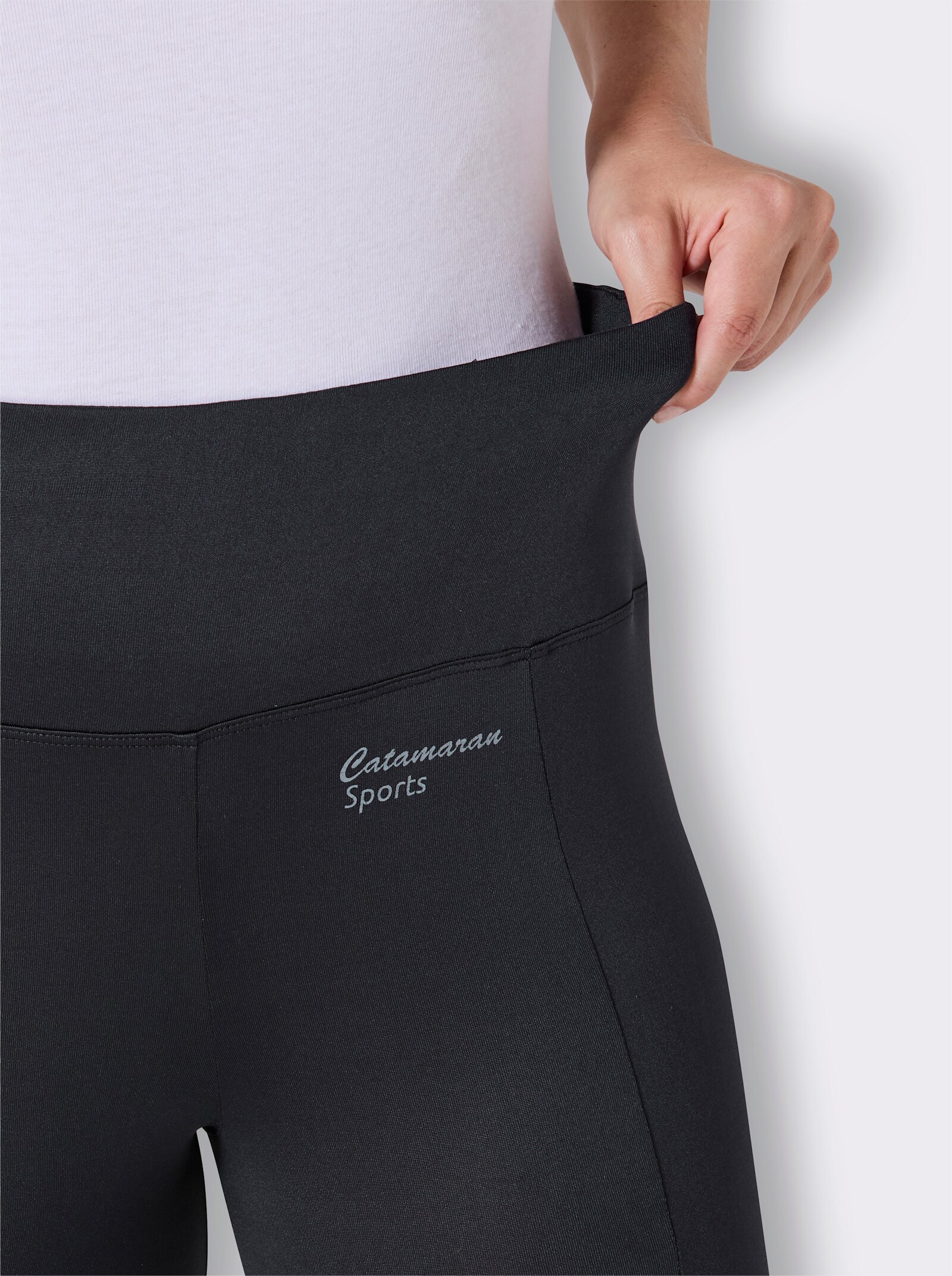 Catamaran Sports Leggings mit breitem Rundum-Dehnbund - schwarz