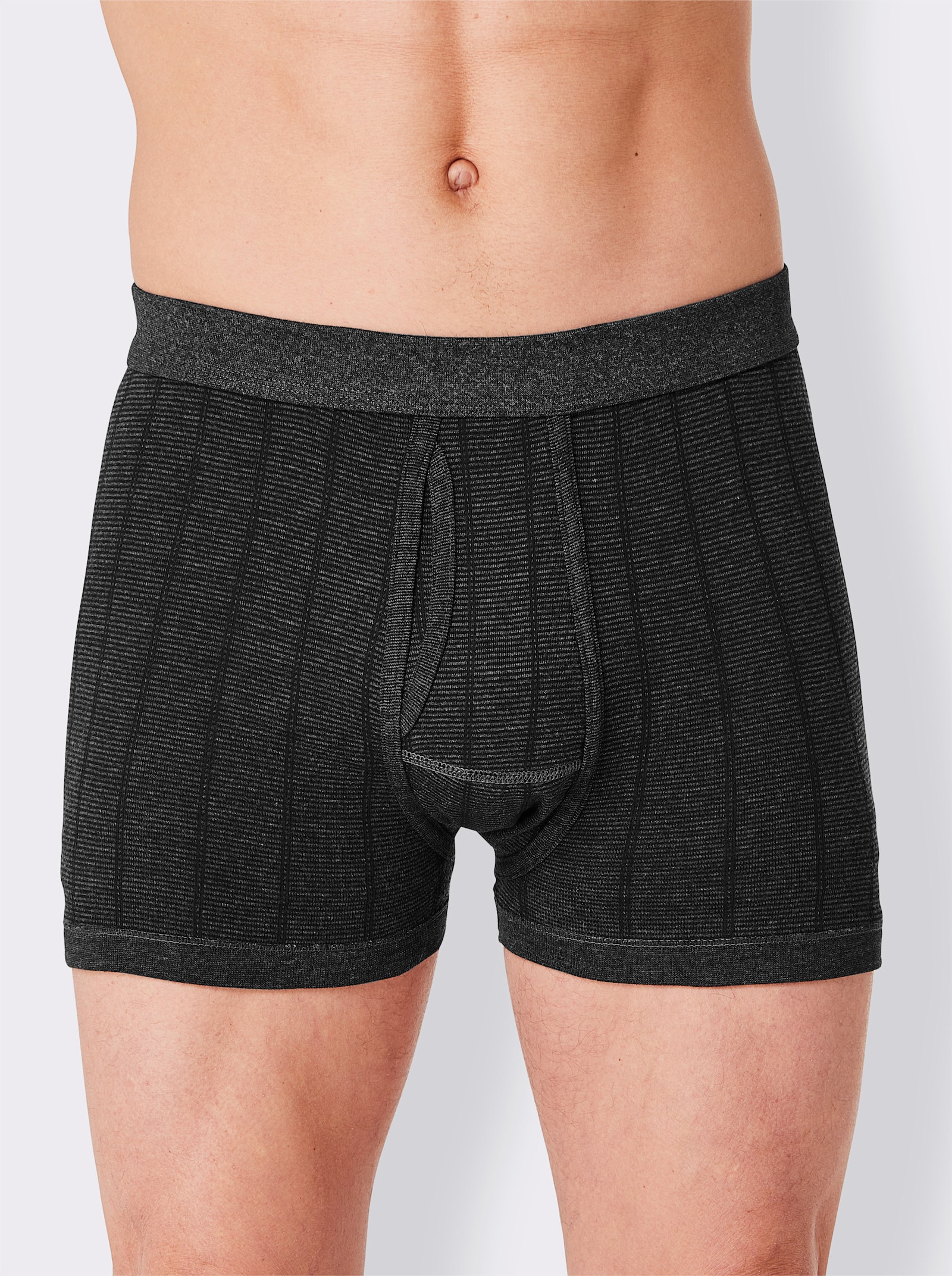 wäschepur men Boxerky - tmavěšedá-proužek